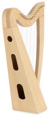 Classic Cantabile Konzertgitarre Keltische Harfe 19 Saiten, Inkl. Tasche und 2 Stimmschlüssel, Celtic Harp aus Eschenholz - Es-Dur gestimmt - Mit Halbtonmechanik