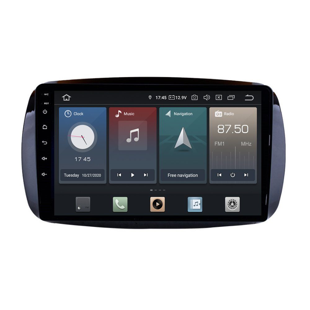 TAFFIO Für Smart Fortwo 16-20 9" Touch Android Radio GPS Navi CarPlay Einbau-Navigationsgerät