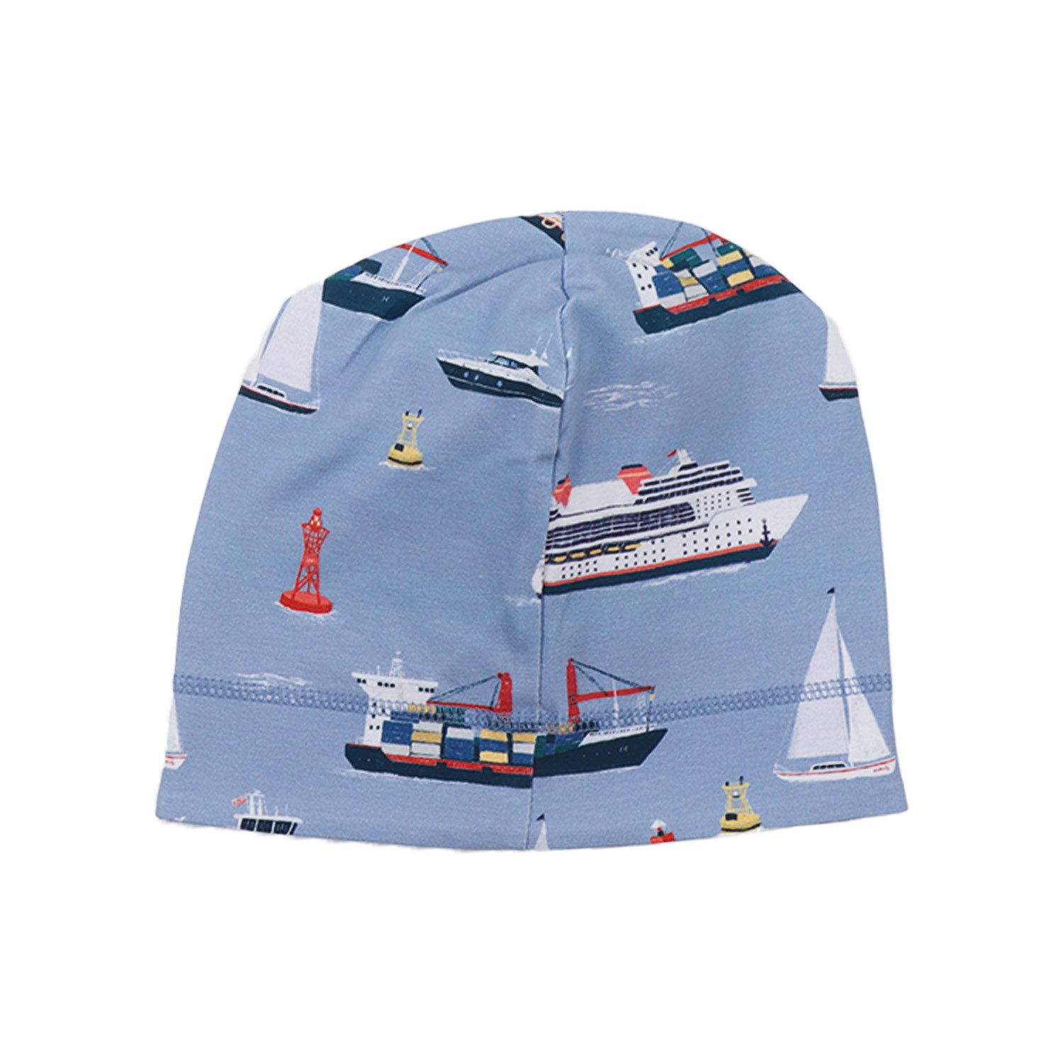 Walkiddy Jerseymütze Walkiddy Schiff & Meer Kinder Bio Baumwolle GOTS Blau - Bio Baumwolle,GOTS, Kinderbekleidung,nachhaltige Klamotten
