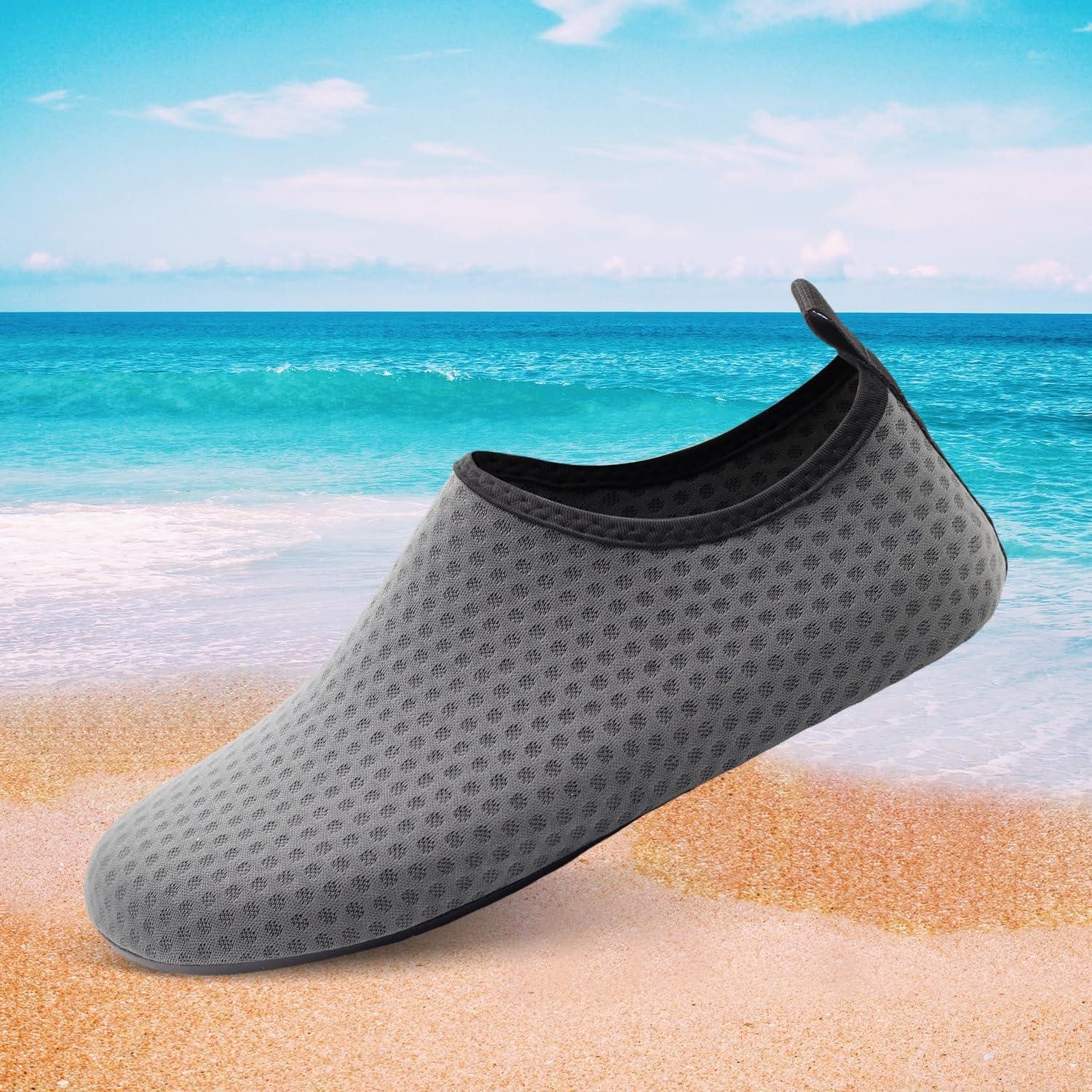 LuxusKollektion Wasserschuhe Herren Damen Aquaschuhe Badeschuhe 38 39 EU 21 Punkt Grau Wasserschuh