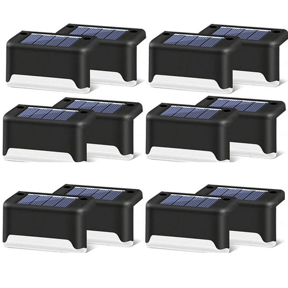 longziming LED Solarleuchte »Solar Treppe Lampe Solar Deck-Lampe, Deck-Licht  Outdoor Led Solarbetriebene [Energieklasse A]«