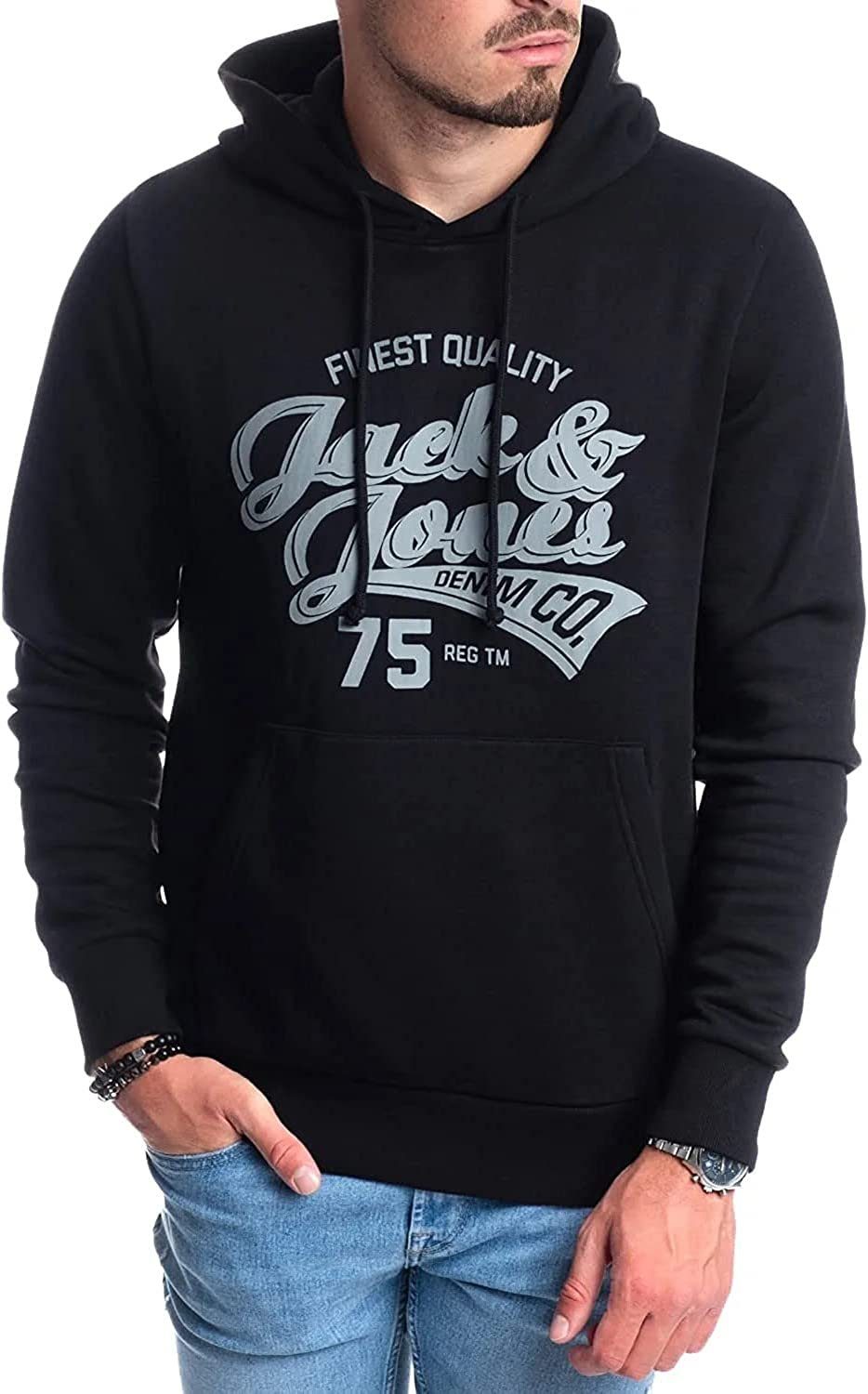 Jack & Jones Hoodie mit Kängurutasche, mit Kapuze, mit Logodruck