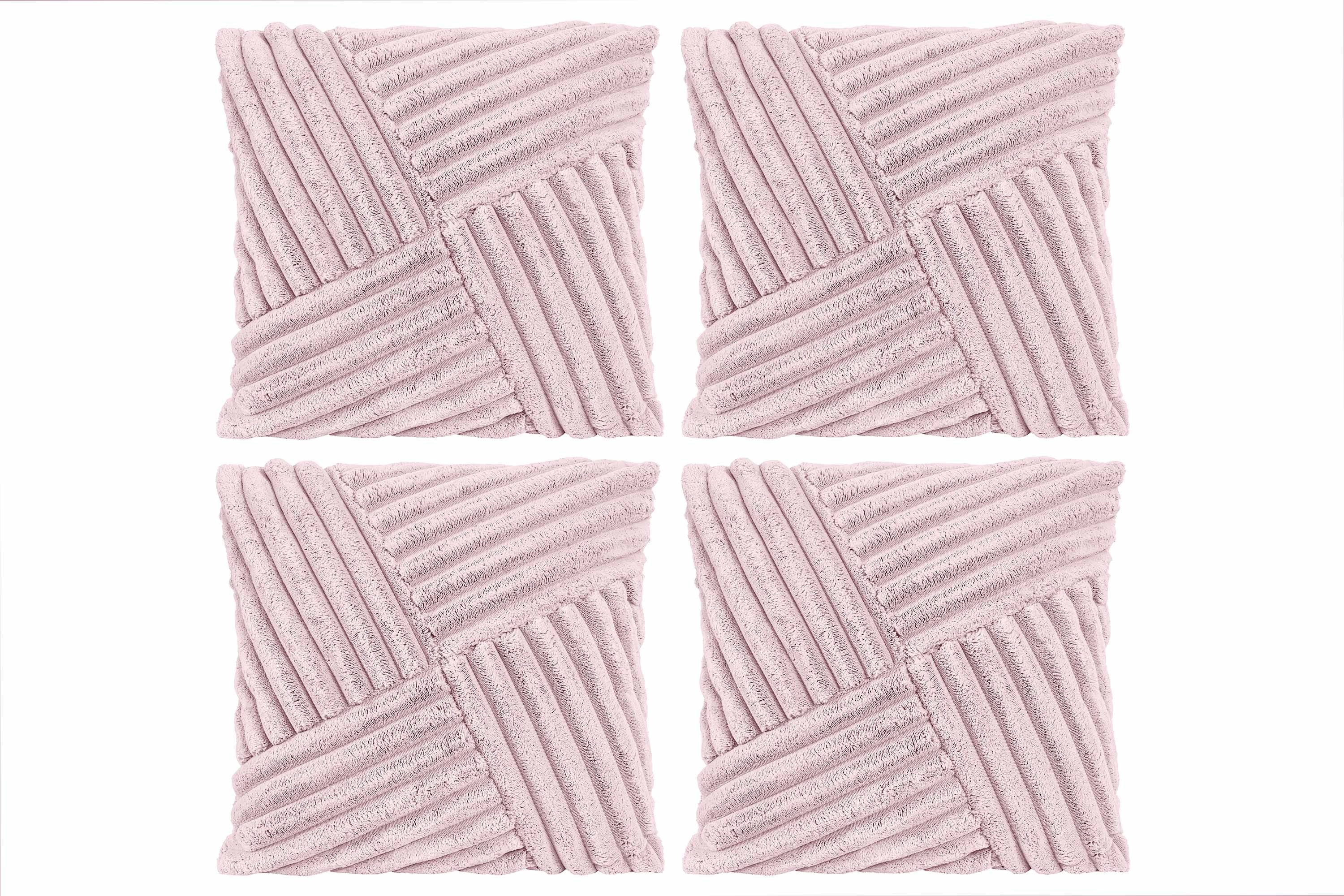 Amilian Dekokissen Sofakissen 4er Set mit Füllung und Bezug, Reißverschluss, formstabil, Reißverschluss, Cord-Optik, formstabil, 40x40 cm