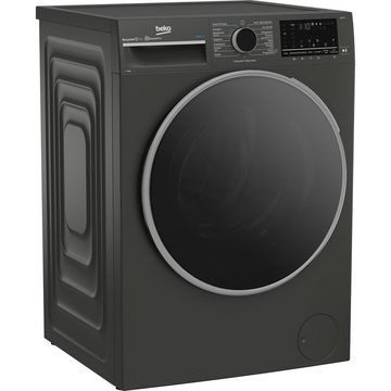 BEKO Waschmaschine Manhattan Gray B3WFT59415M, 9 kg, 1400 U/min, HomeWhiz, Bluetooth, Dampffunktion, Nachlegefunktion