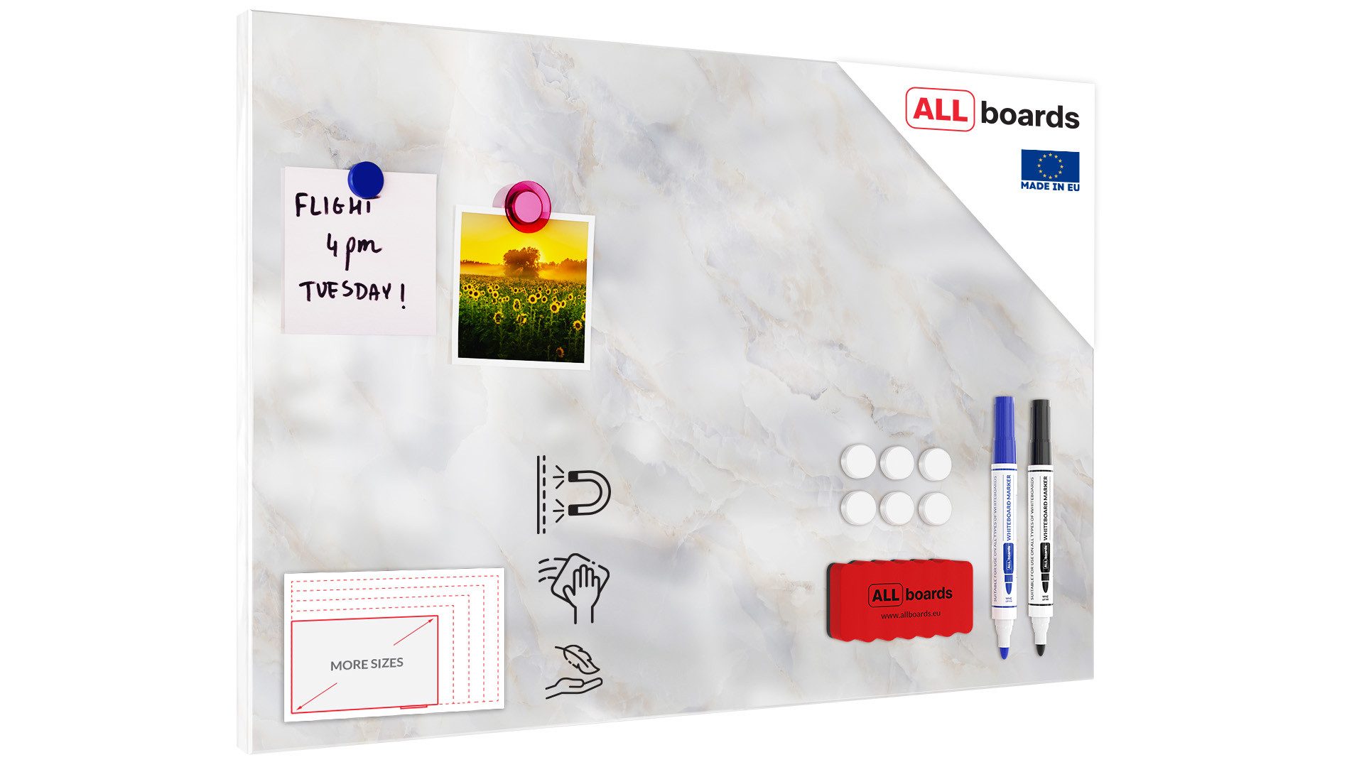 ALLboards Magnettafel Metallische Magnettafel, MetalBoard, MARMOR günstig online kaufen