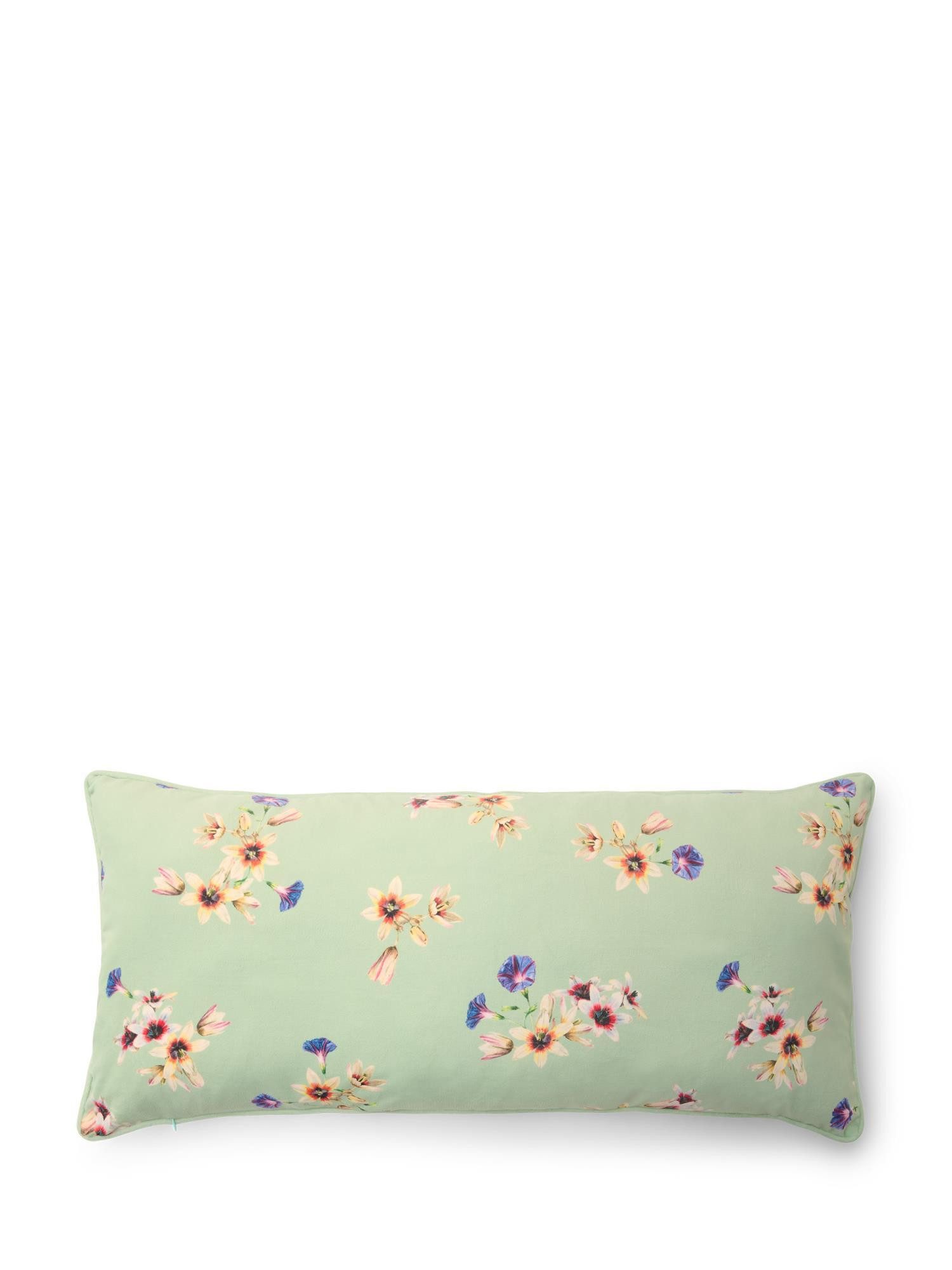 Essenza Dekokissen Fiora, aus recyceltem Samt mit Blumenprint