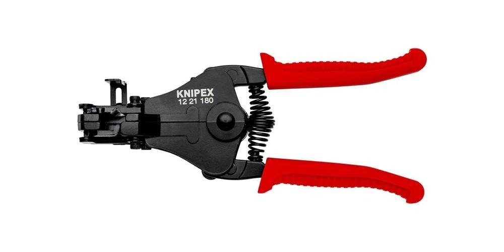 Knipex Abisolierzange Abisolierzange Länge lackiert Öffnungsfeder mm mit Kunststoffüberzug 180 schwarz