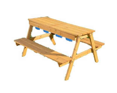 GASPO Spieltisch Spieltisch Picknicktisch Wassertisch Sandtisch Sitzgarnitur 31085, (1-tlg), Mit Matschwannen
