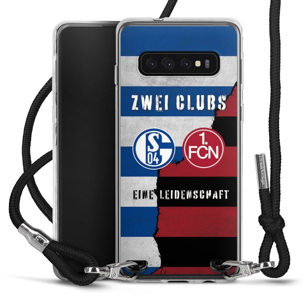 DeinDesign Handyhülle FC Schalke 04 1. FC Nürnberg Freundschaft, Samsung Galaxy S10 Plus Handykette Hülle mit Band Case zum Umhängen