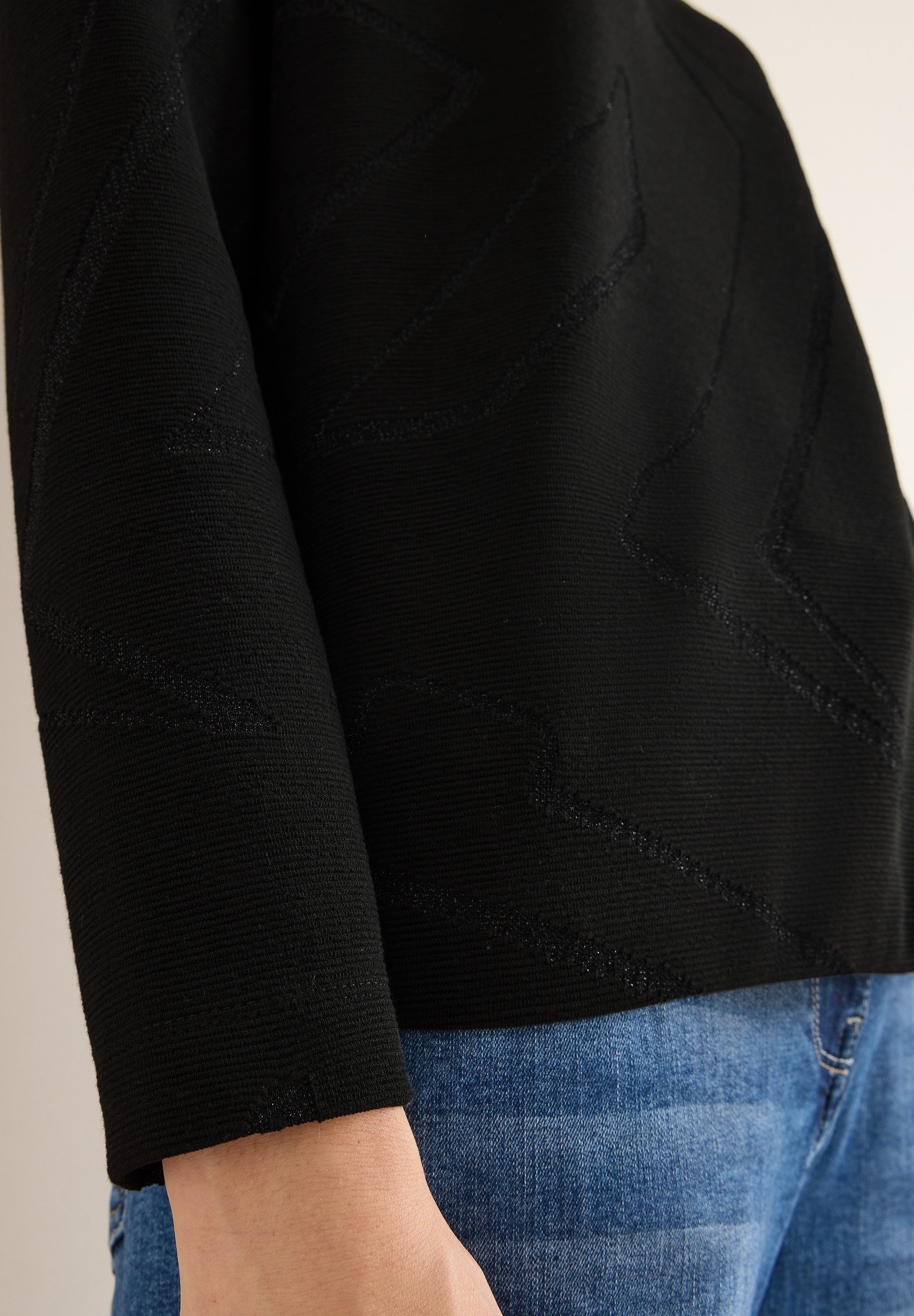 CECIL Stehkragenpullover im Glitzer-Look