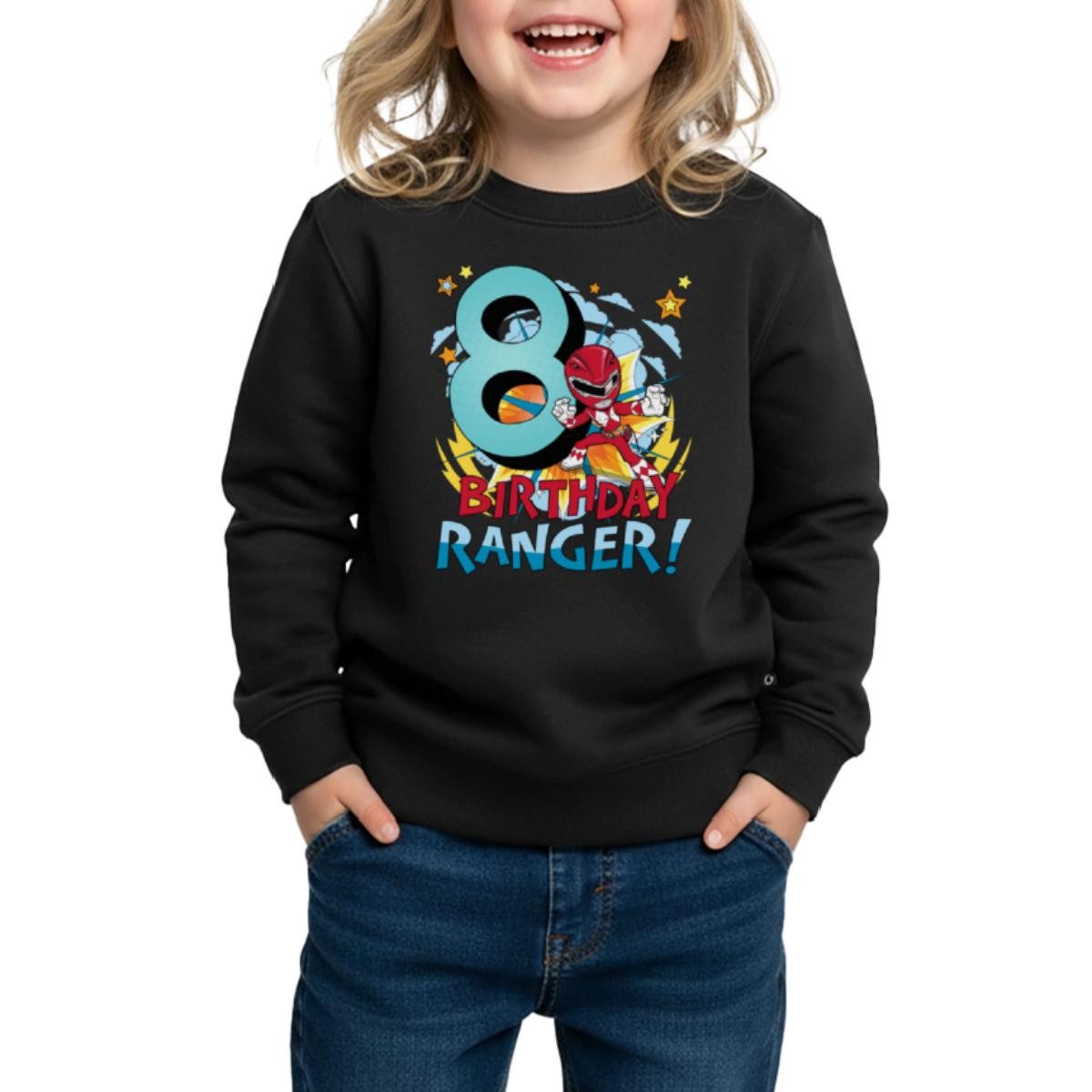 Spreadshirt Sweatshirt Power Rangers Geburtstag 8. Jahre Kinder/Teenager Premium Pullover (1-tlg)