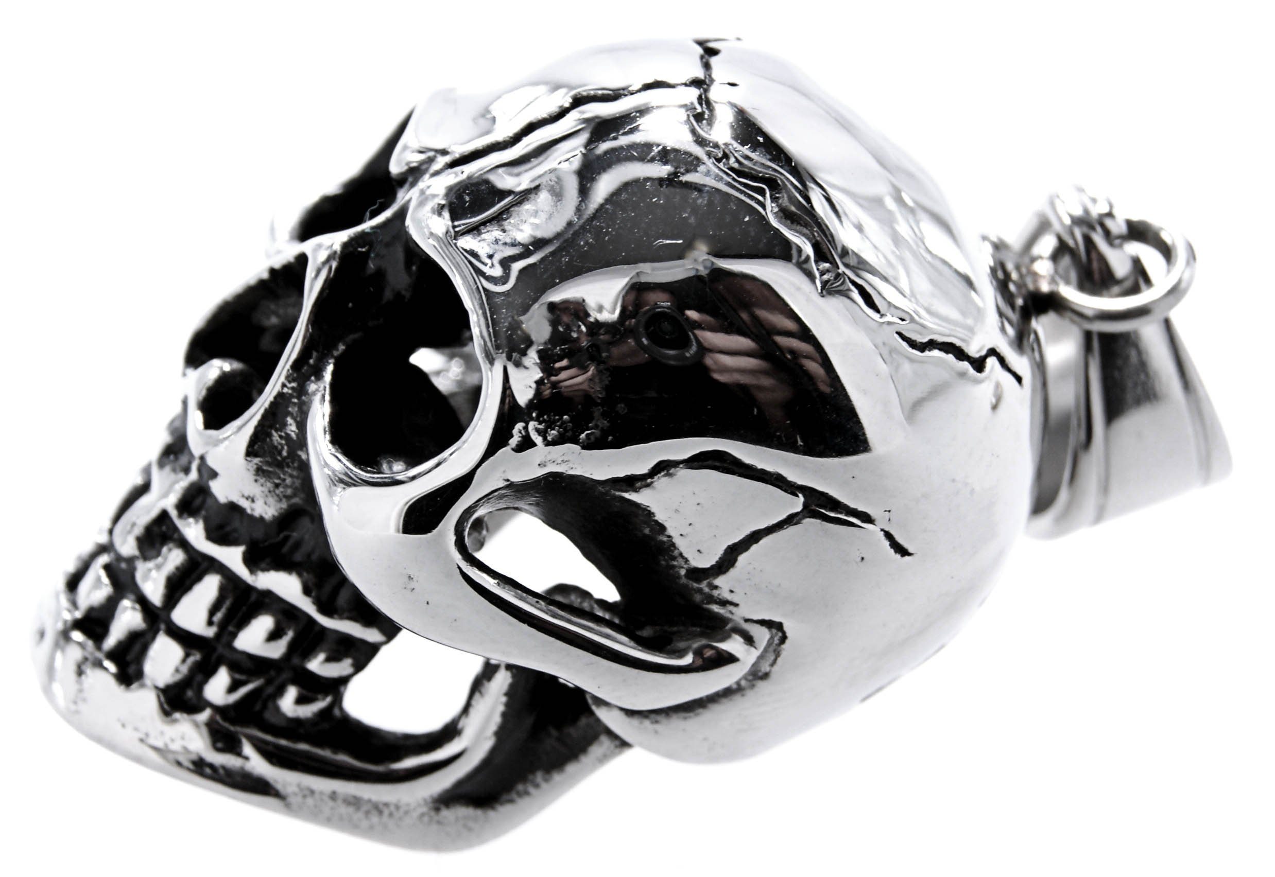 Kettenanhänger Anhänger of Totenkopf Edelstahl Skull Leather Kiss Schädel