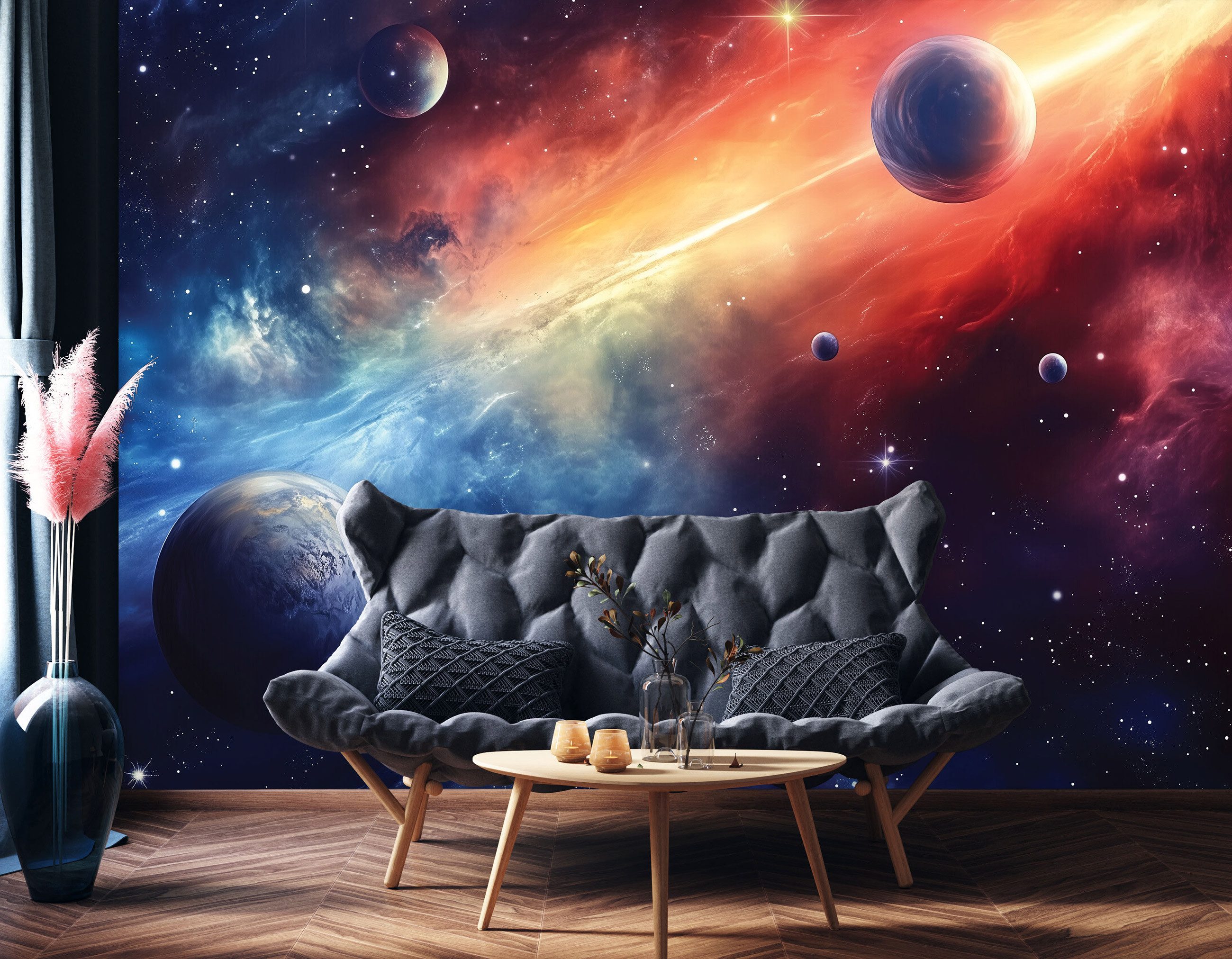 Wallarena Fototapete Kinderzimmer Weltraum Planeten Kinder günstig online kaufen