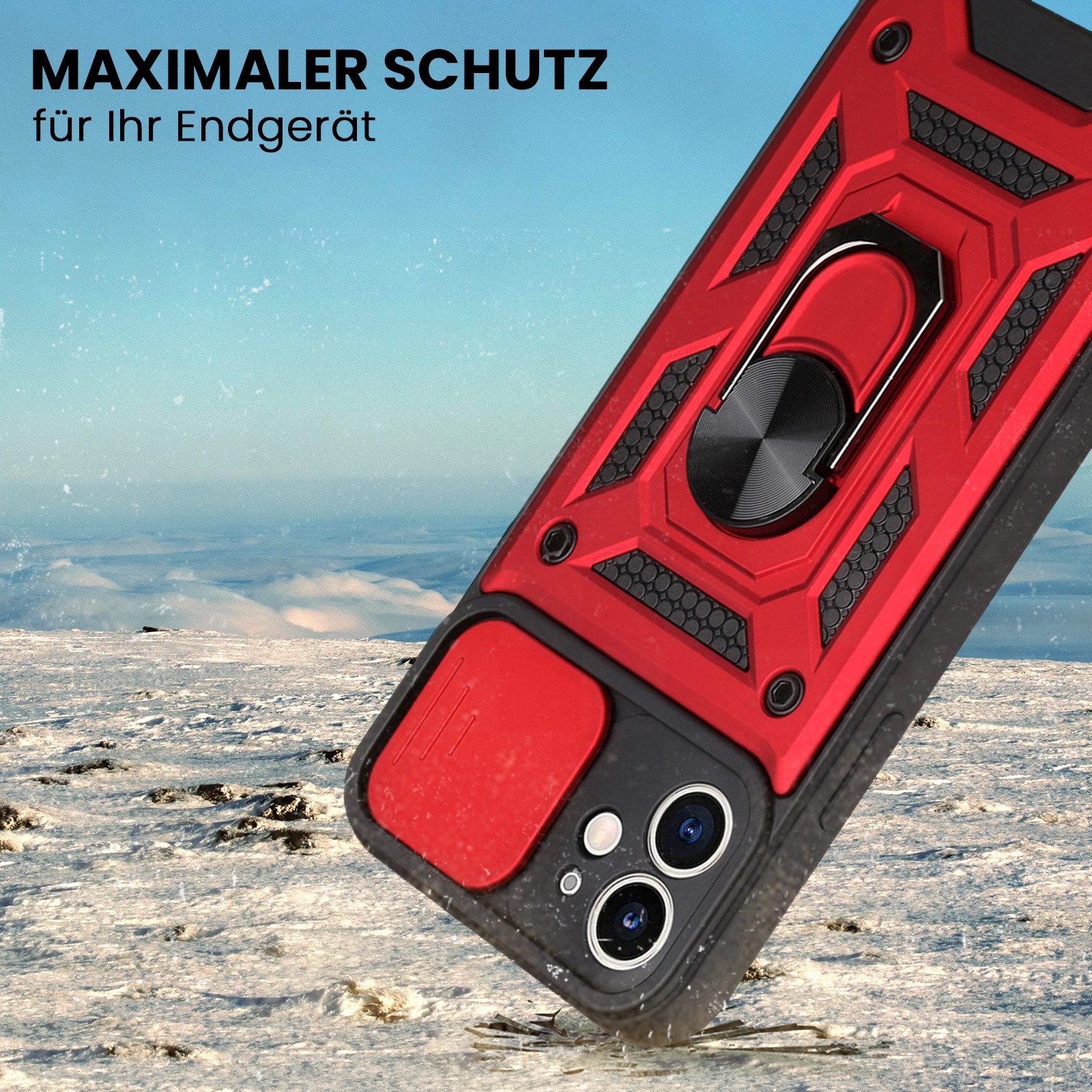 Tec-Expert Handyhülle Outdoor Cover Hülle für Apple iPhone 11 6.1 Zoll, 6.1", Premium Hülle mit Kameraschutz aus verstärktem Polycarbonat
