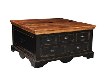 dynamic24 Couchtisch, Couchtischtruhe CORSICA Mangoholz braun