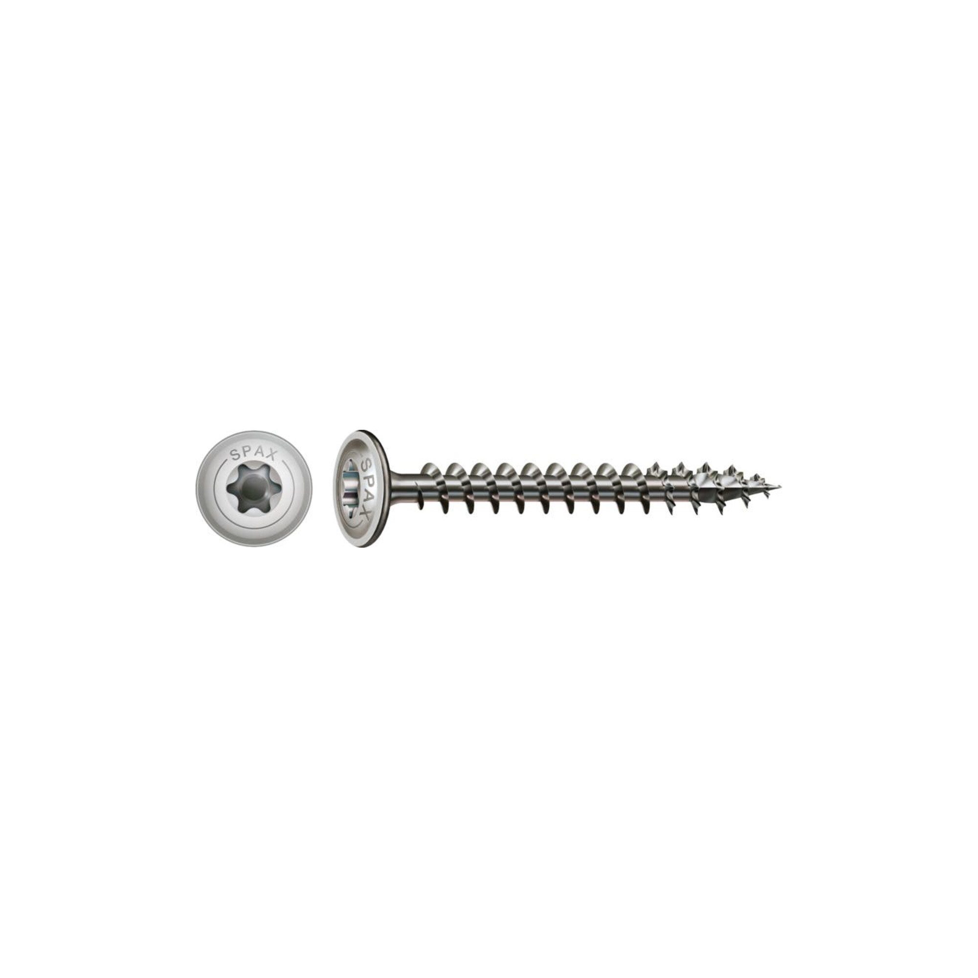 SPAX Schraube Spax Edelstahl 6 x 60 mm Tellerkopf T-STAR plus Vollgewinde 4CUT Edels