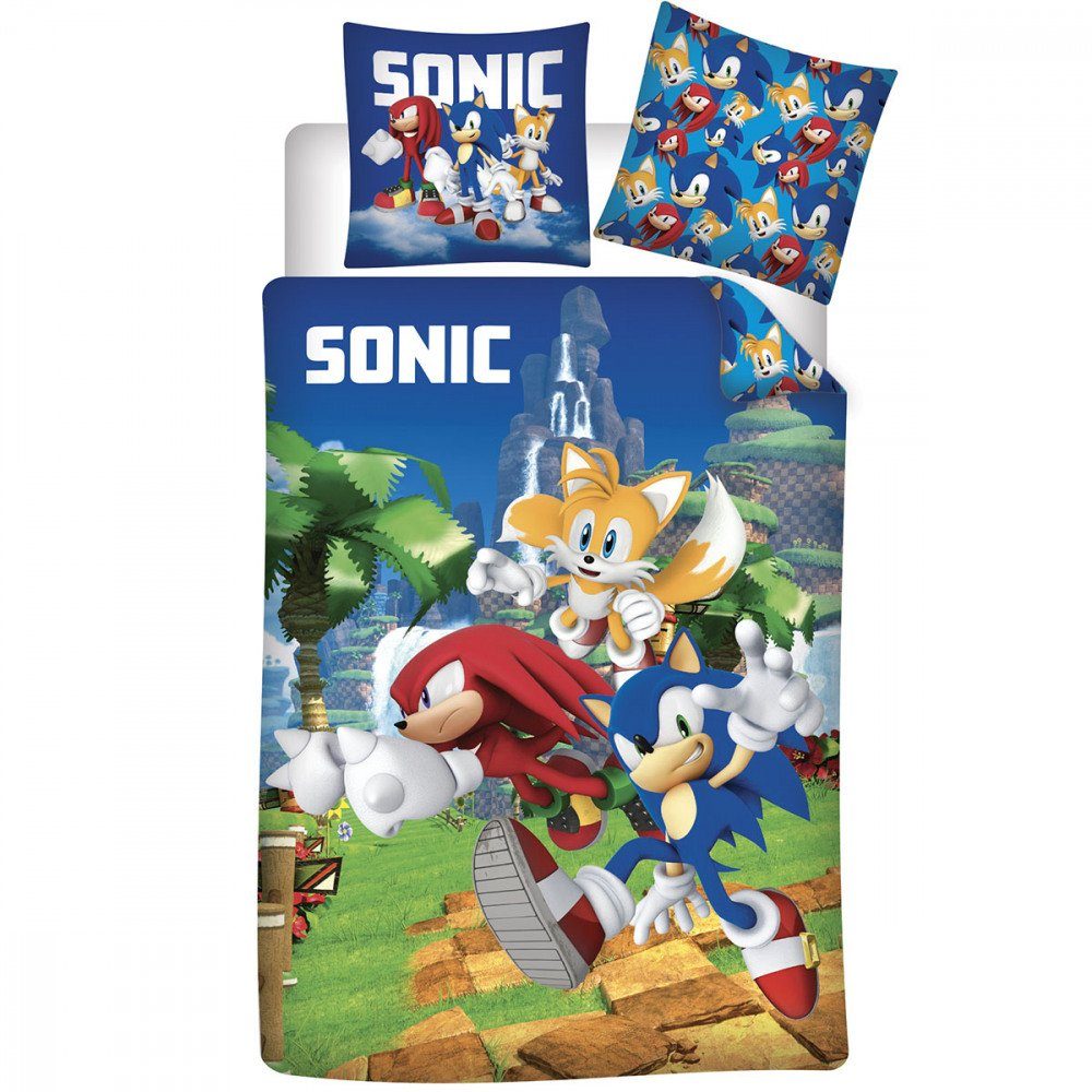 Bettwäsche Sonic the Hedgehog Постільна білизна - weiche 140 x 200 cm Decke und Kissen, Tinisu