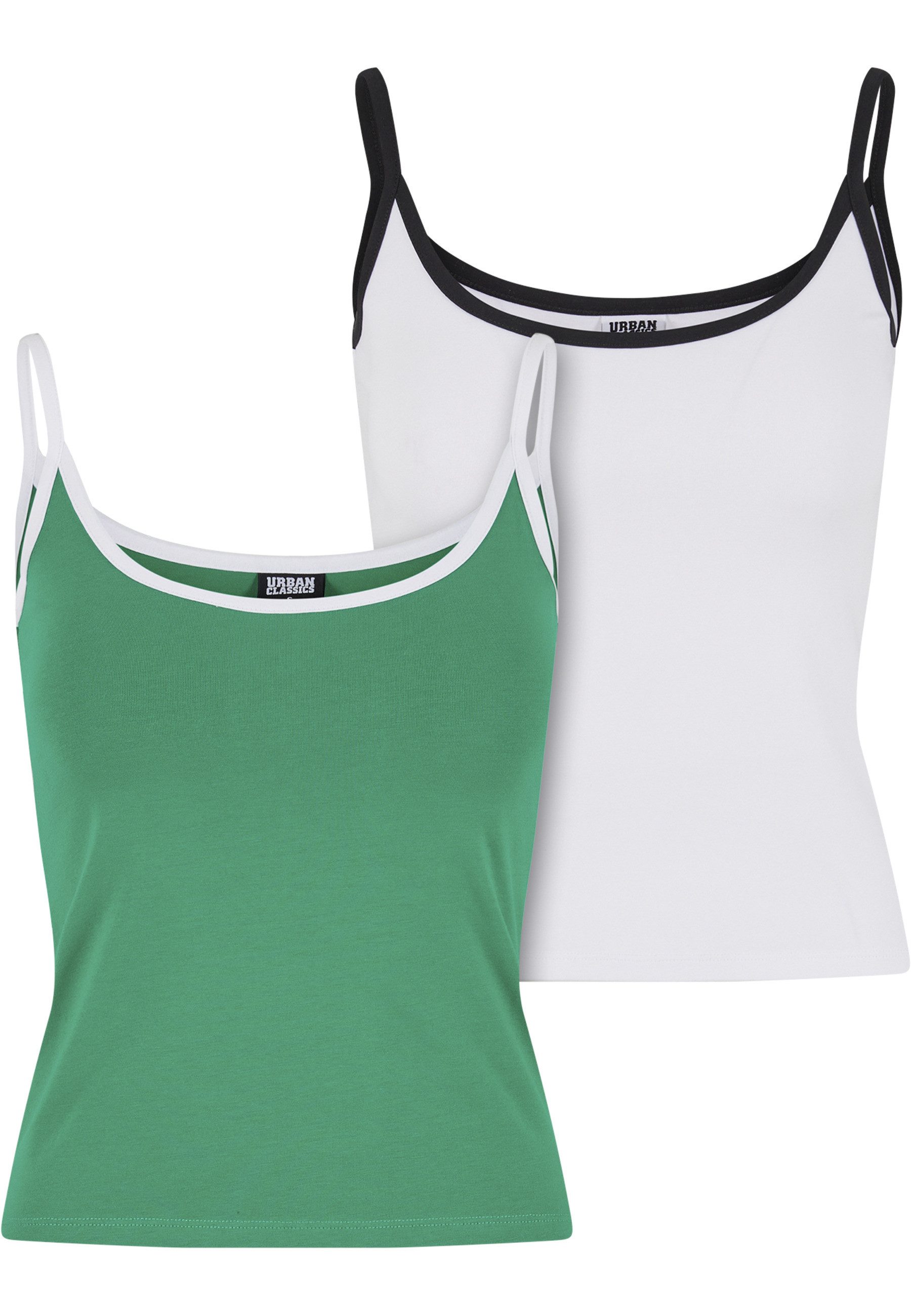 Muskelshirt Urban Classics Ladies Contrast Basic Top 2-Pack