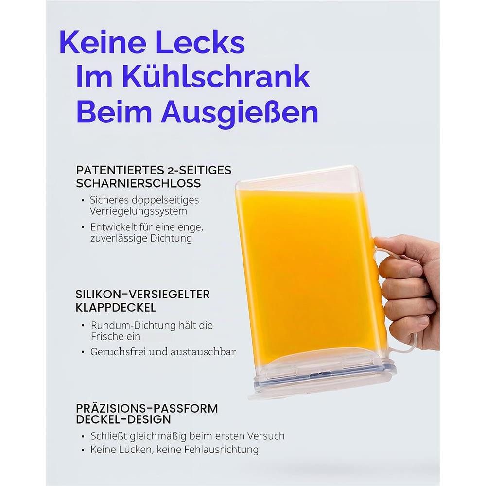 LocknLock Aufbewahrungsbecher Kühlschrankkrug 2L transparent, Kunststoff, Krug mit Deckel, BPA-frei, auslaufsicher – Bild 2 von 5