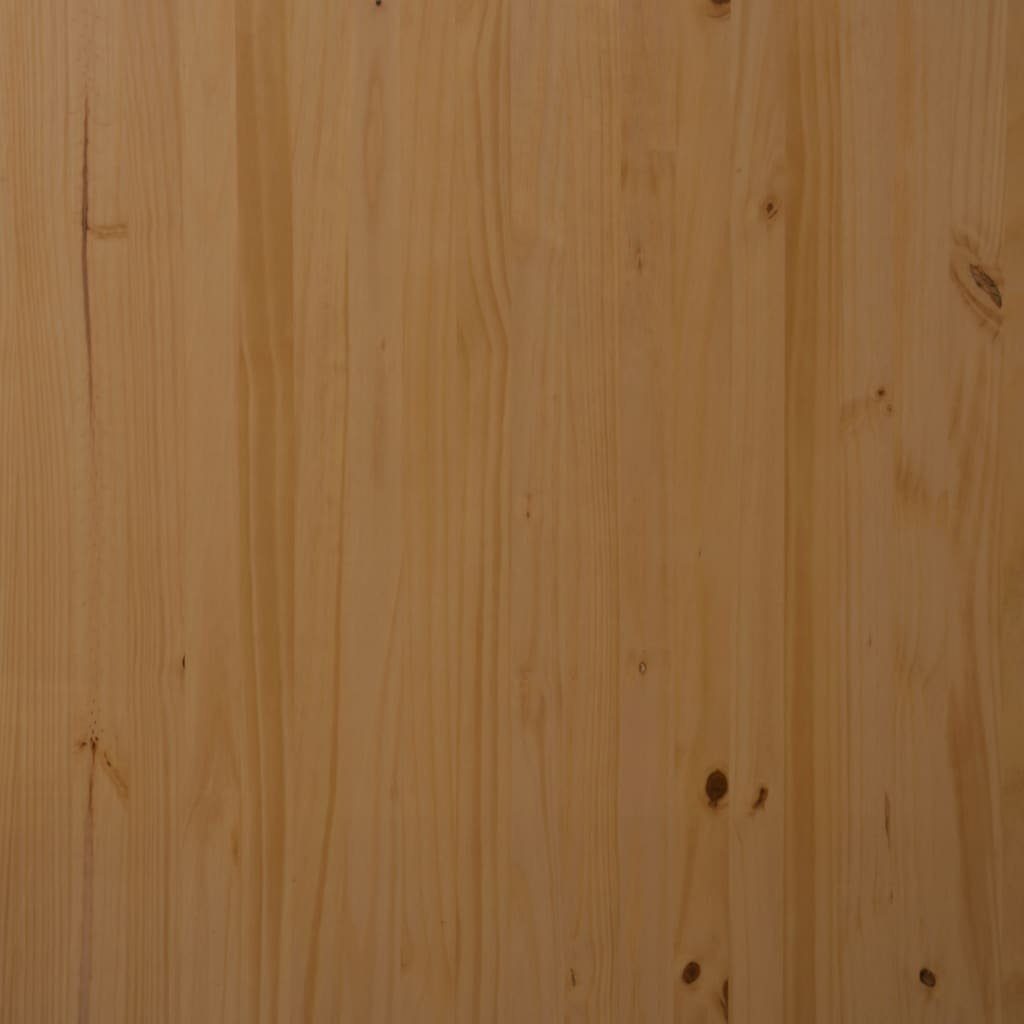 Rollschrank Schubladen MOSS (1-St) Fächerschrank vidaXL Massivholz mit Kiefer Honigbraun