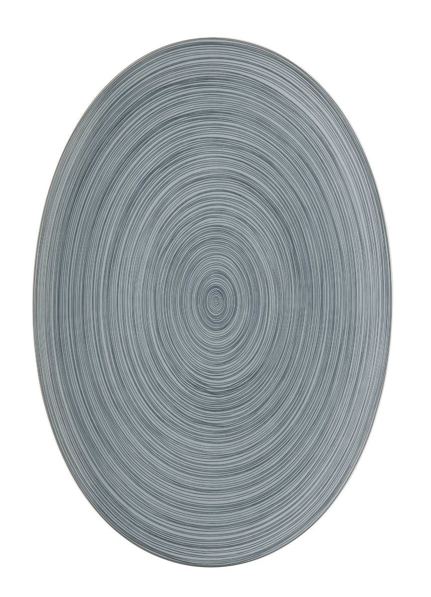Rosenthal Servierplatte TAC Gropius Stripes 2.0 matt Platte 34 cm, Porzellan, (Platten), Platten