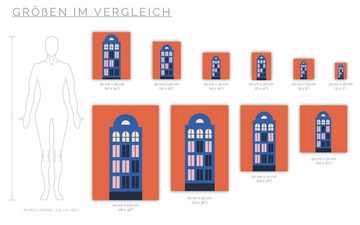 MOTIVISSO Poster Haus Blau/Rot - Dreamy Dutch Collection