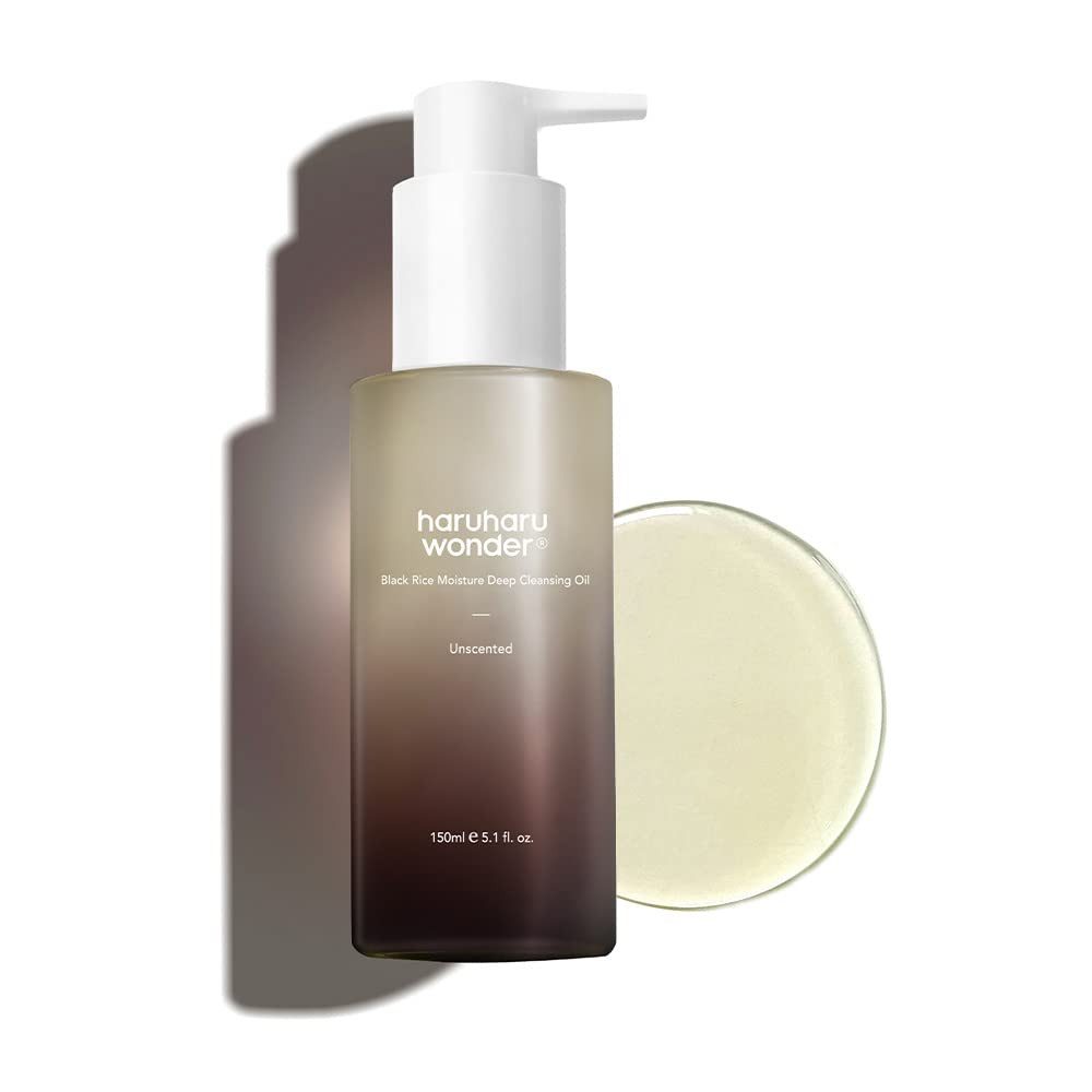 haruharu wonder Gesichts-Reinigungsöl Black Rice Moisture Deep Cleansing Oil 150ml – sanftes Reinigungsöl, pflanzlichen Ölen, entfernt Make-up & Sonnencreme