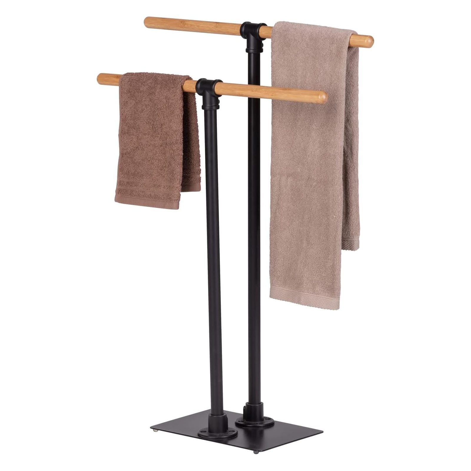 WENKO Handtuchständer Forli Handtuchstangen, mit 2 Stangen 60 x 82 x 20 cm Freistehend