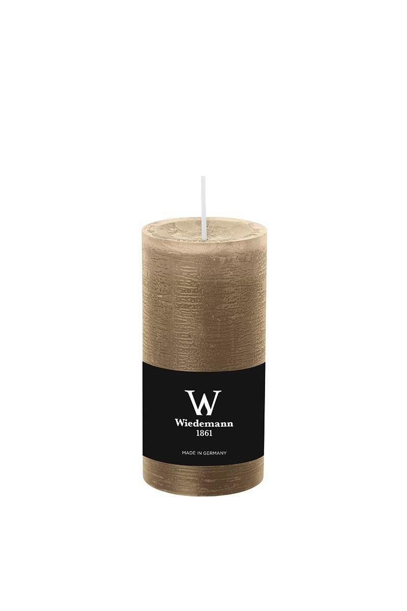 INNA-Glas Stumpenkerze Votivkerze Aurora, beige, 12cm, Ø 5,8cm, 42h - Made in Germany