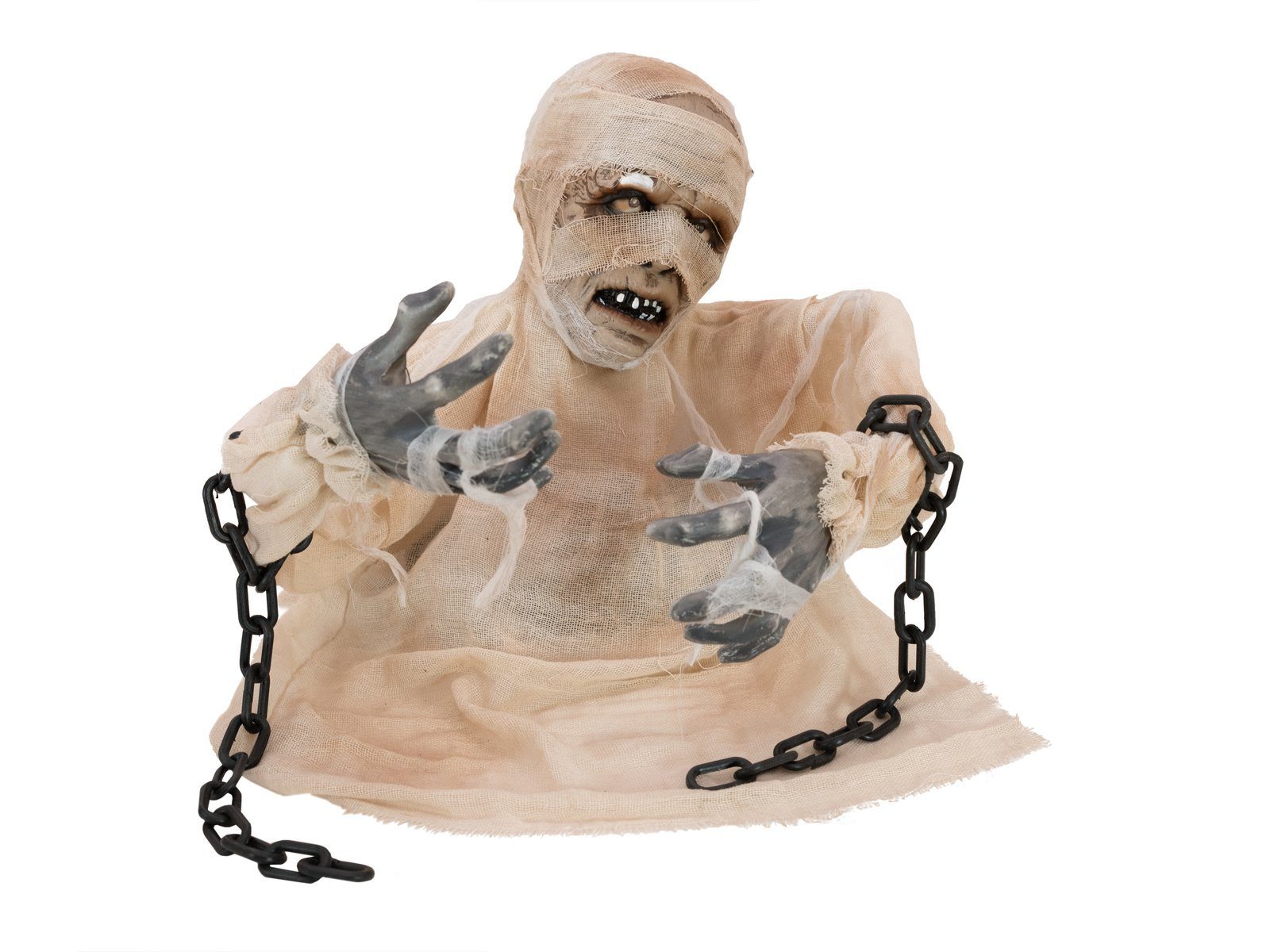 EUROPALMS Fantasy-Figur Halloween Groundbreaker Mumie, animiert 40cm, •Arme formbar