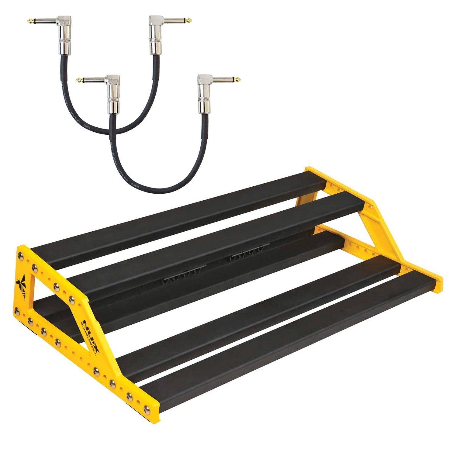 Nux E-Gitarre Nux NPB-M Bumblebee Pedalboard mit 2x Patchkabel, mit Patchkabel