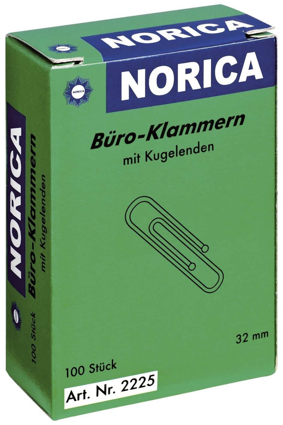 NORICA 100 ALCO Büroklammern NORICA silber Metall Tintenpatrone