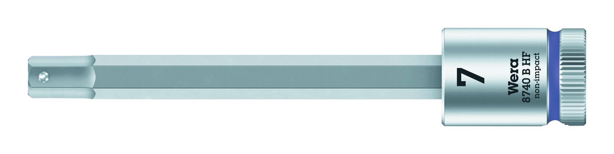 Wera Steckschlüssel, Schraubendrehereinsatz 3/8" Innensechskant m. Haltefunktion 7 x 100 mm | Steckschlüssel