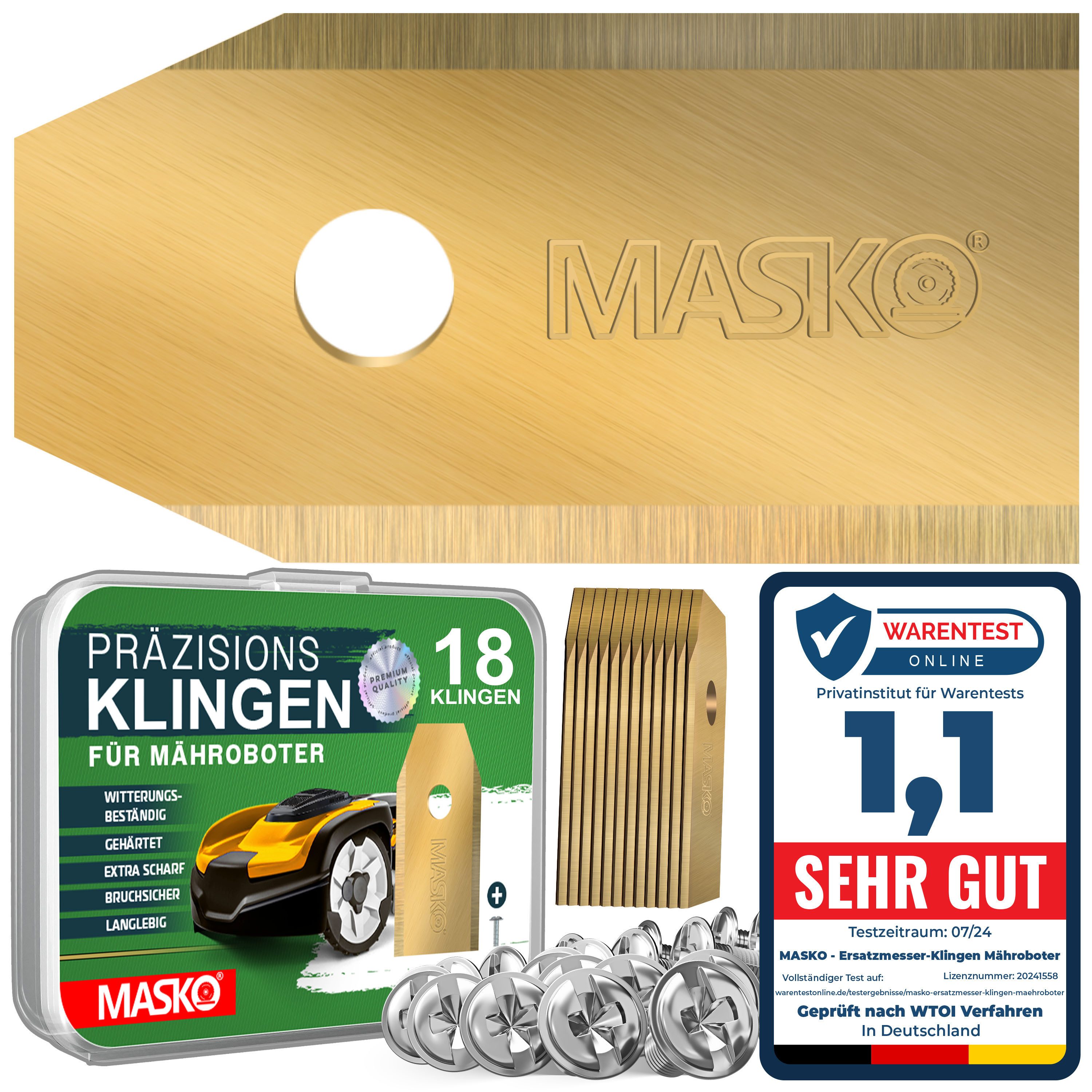 MASKO Mährobotermesser (18-St), Ersatzmesser Klingen für günstig online kaufen