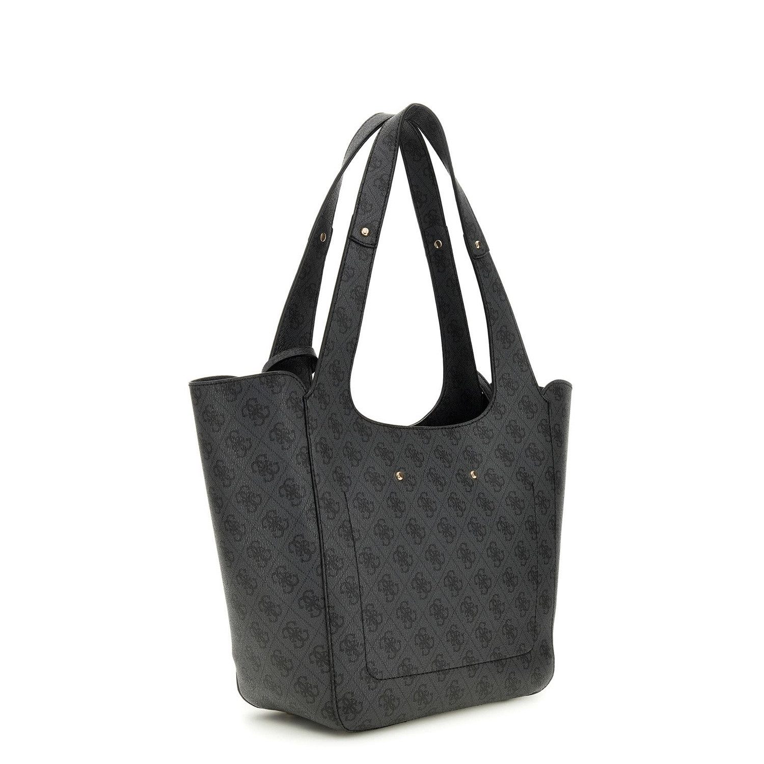 Guess Umhängetasche GUESS Shopper Handtasche Calista Coal Logo (1, 1-tlg., 1)