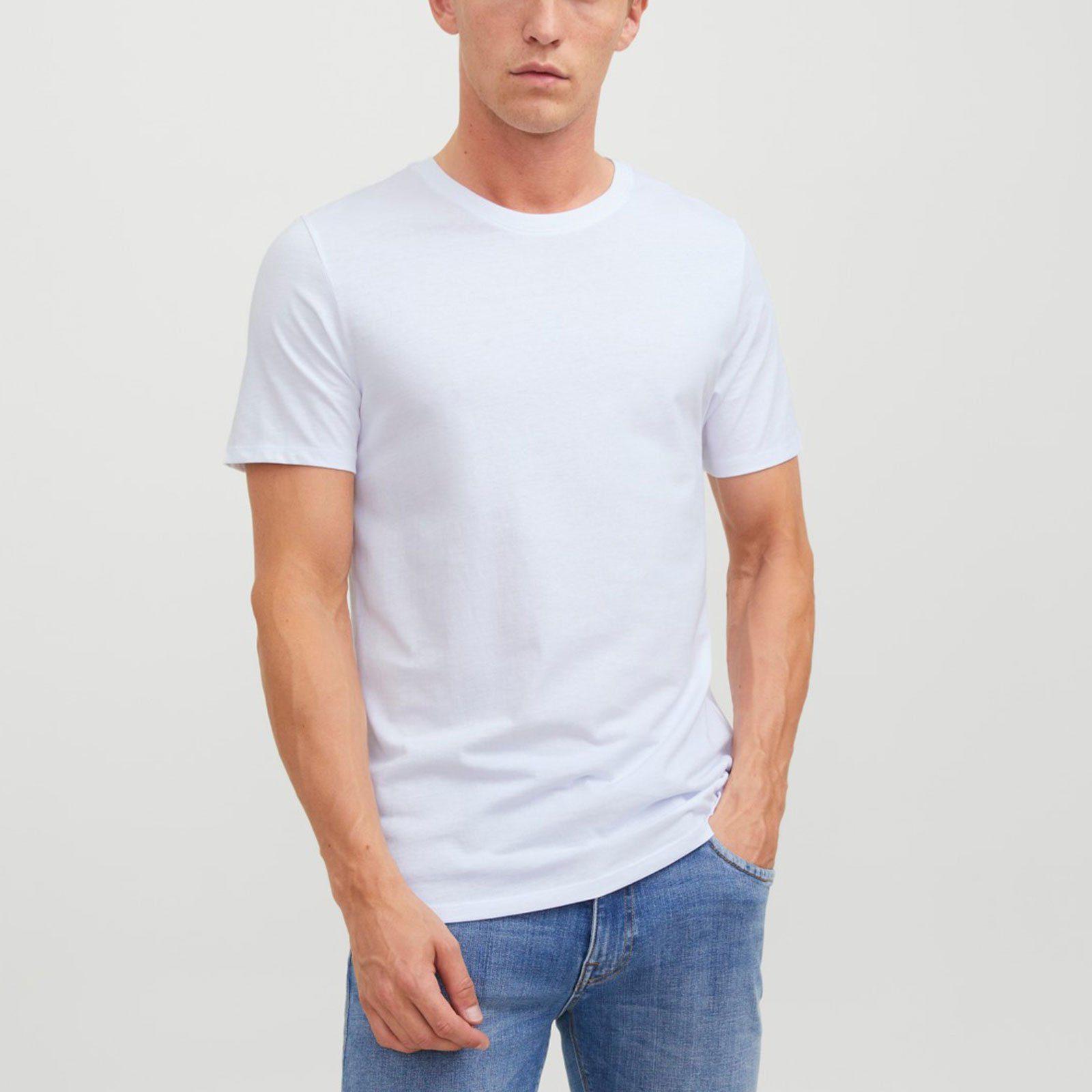 Jack & Jones Unterziehshirt Basic Crew Neck Tee SS (4-St) aus softem Baumwo günstig online kaufen