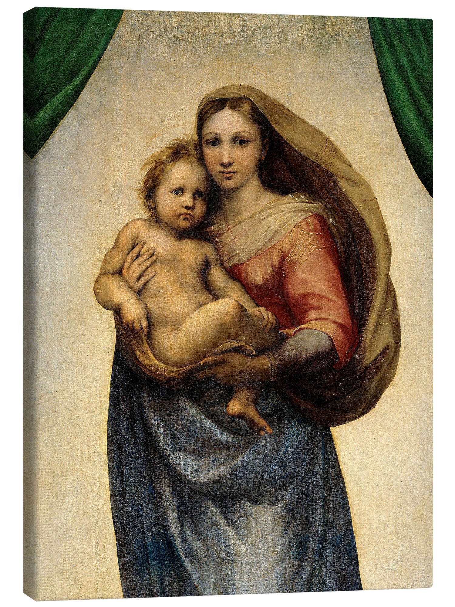 Posterlounge Poster Raffael, Sixtinische Madonna (Detail), Malerei