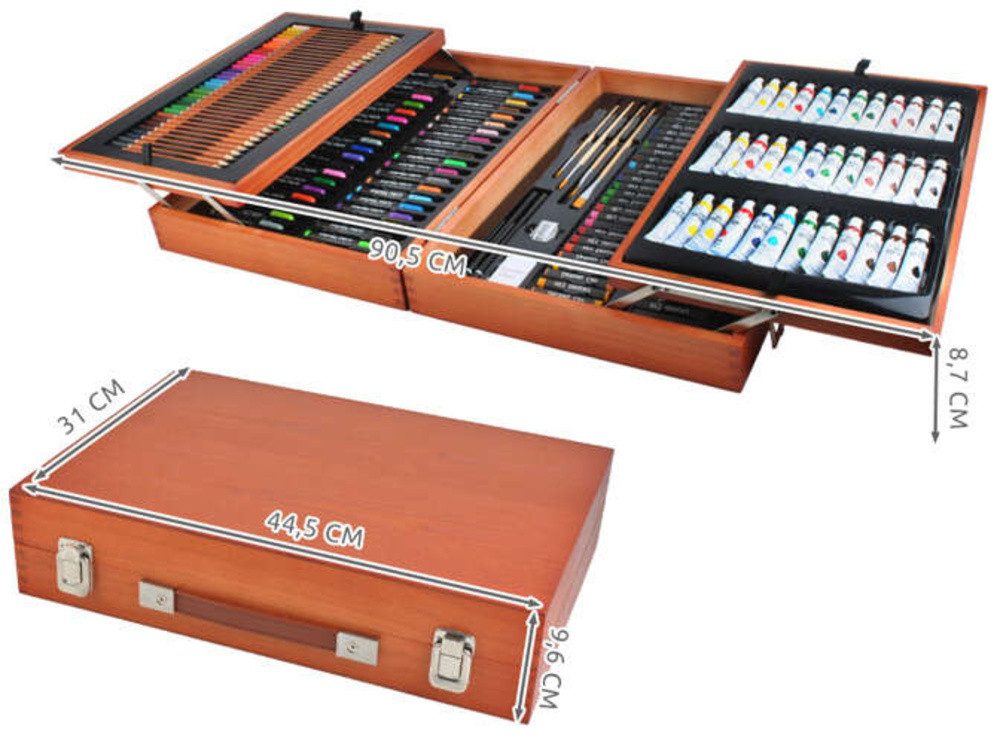 MAALEO Malpalette Malkoffer 177 Kunstset, Inspiration zur Entwicklung von Kreativität und Talent