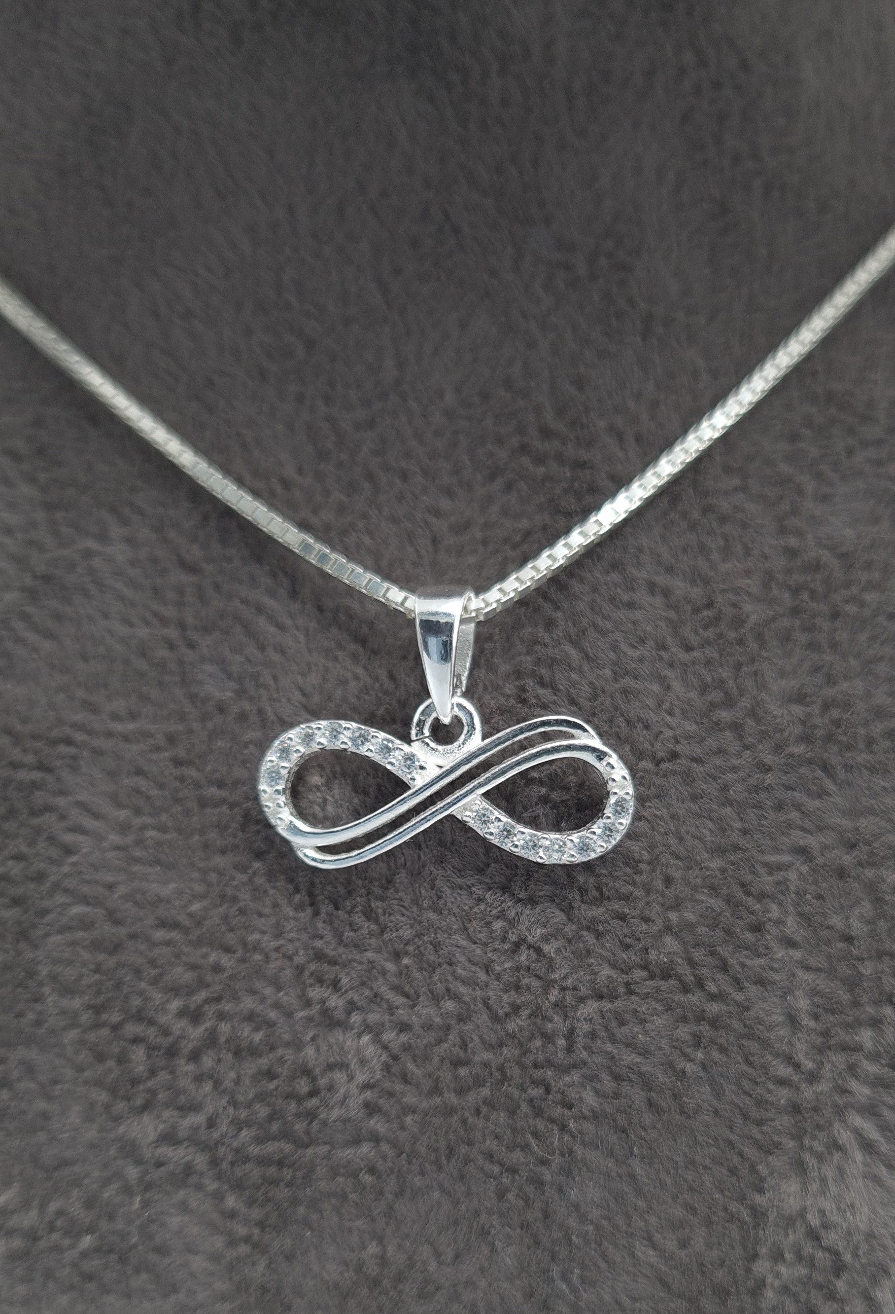 NAHLE Kette mit Anhänger Silberkette Infinity Unendlichkeitsschleife (inkl. günstig online kaufen
