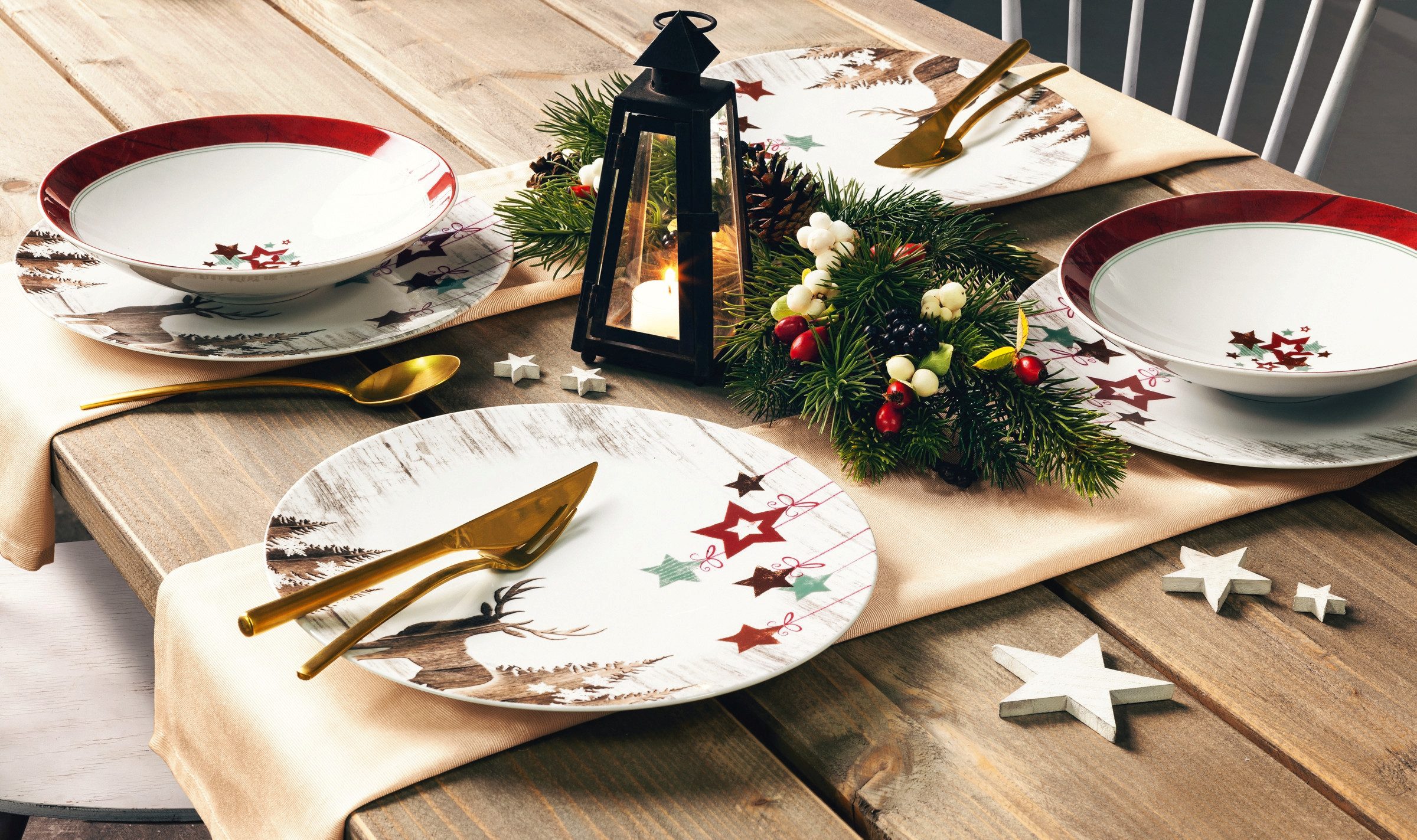 Seltmann Weiden Speiseteller Life Christmas, (1 St), Teller rund 28 cm