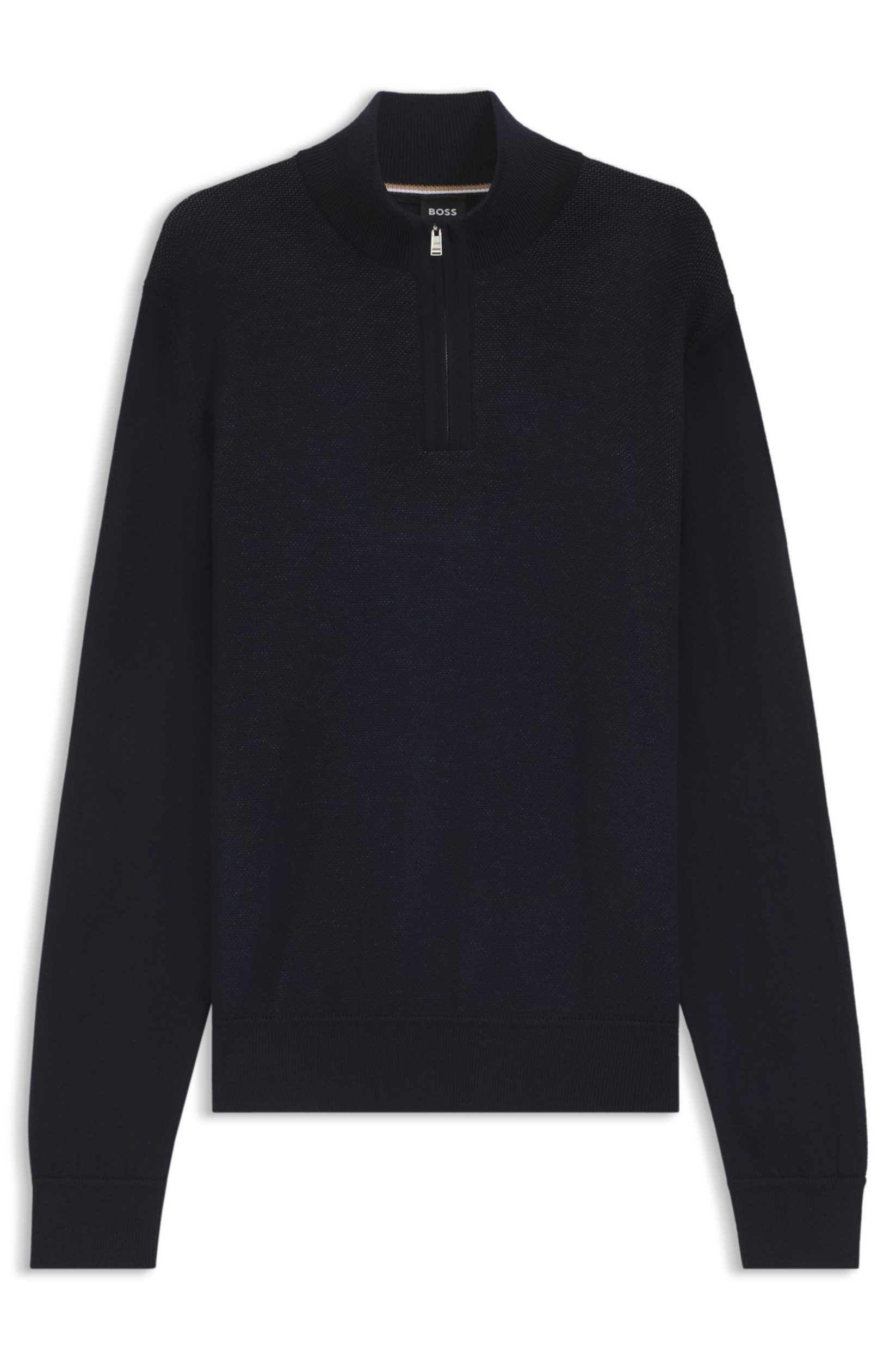 BOSS Strickpullover Zip-Sweater Illario