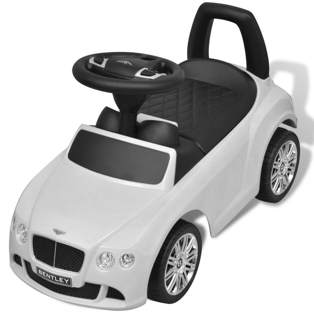 Bentley white bentley Weiß Fußantrieb Rutscher Rutschfahrzeug mit Rutscherauto Läufer Kinderauto vidaXL