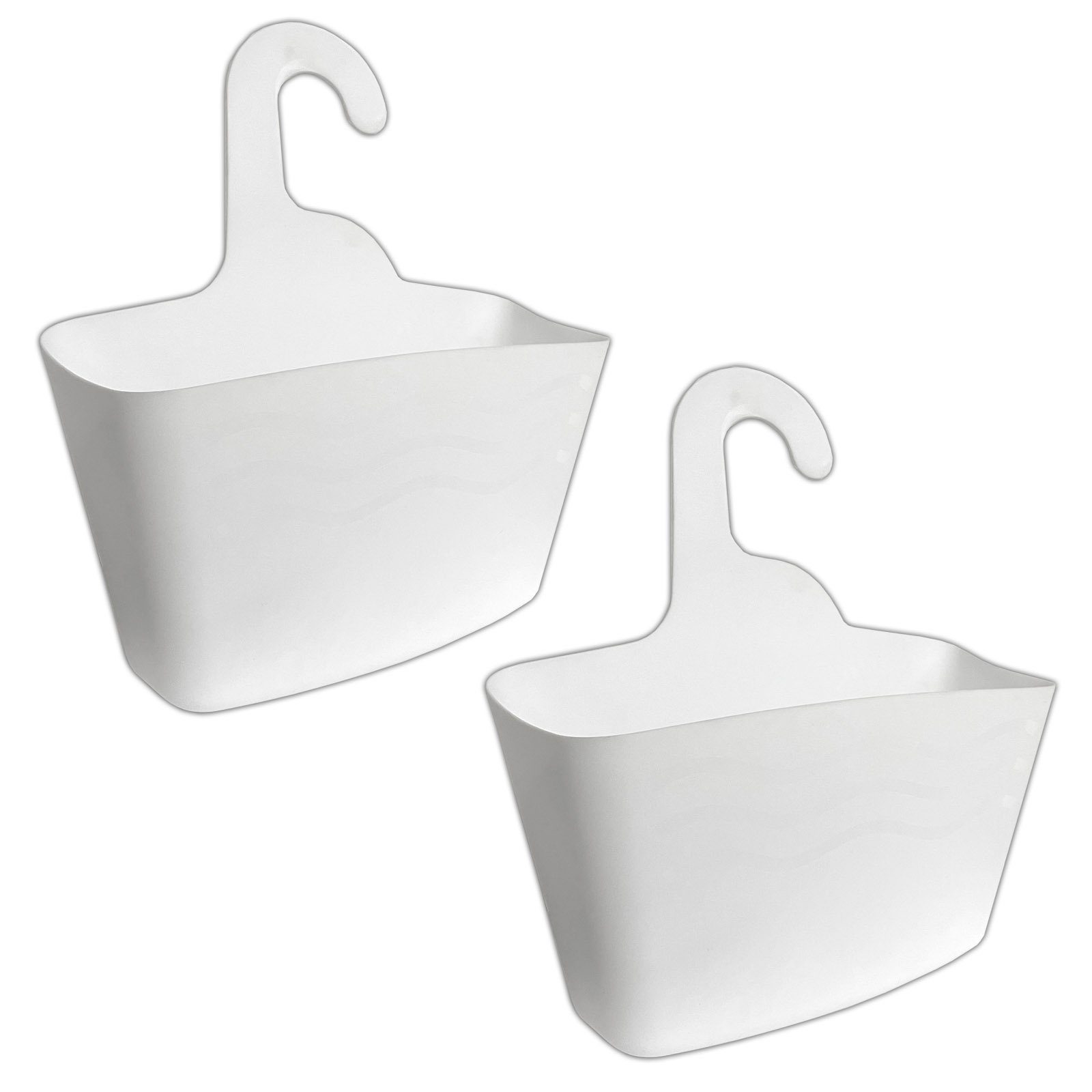 HAC24 Duschablage Duschaufhänger Duschkorb Seifenkorb, 2-tlg., Weiß Kunstst günstig online kaufen