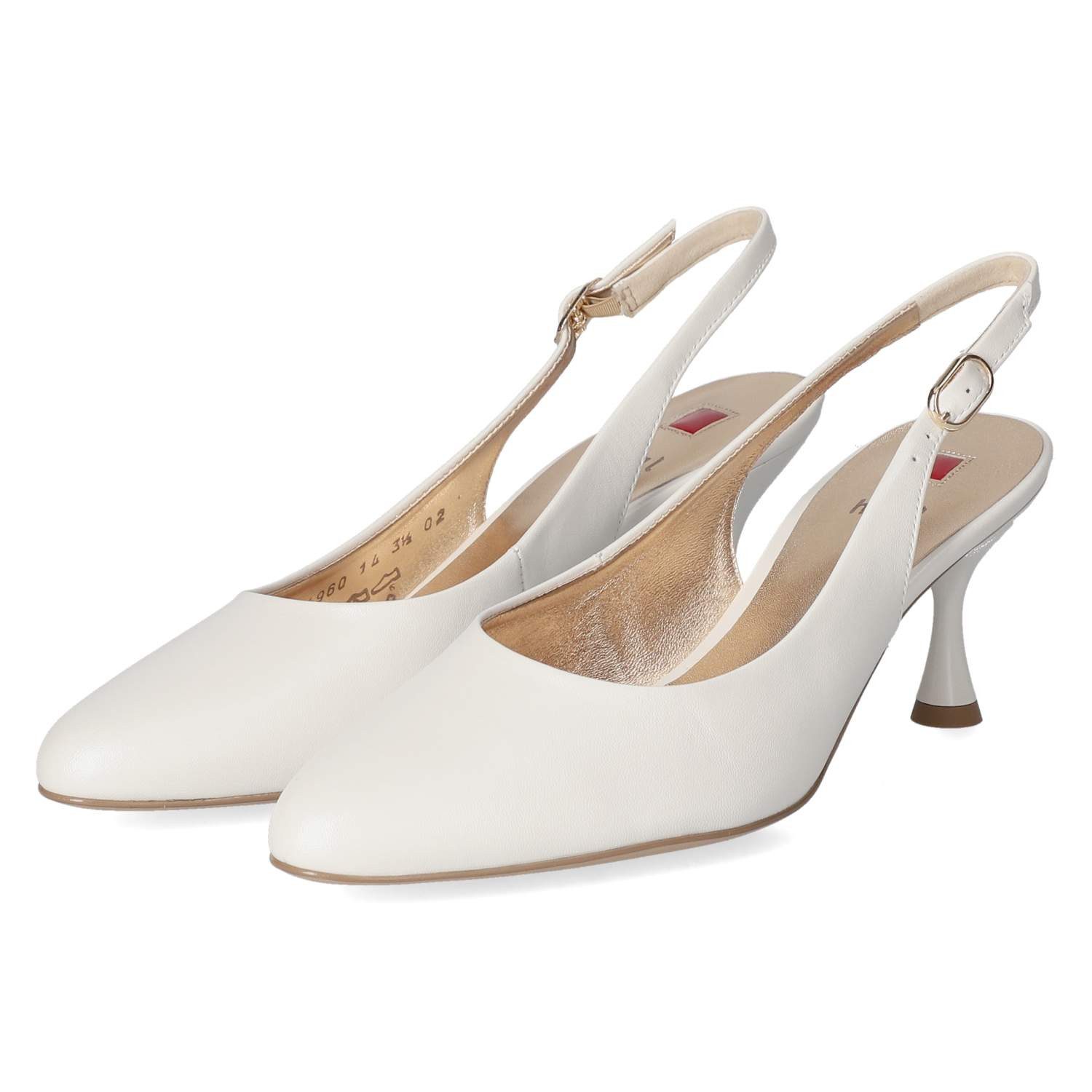 Högl Högl 11061030300 Damen Glattleder weiss Slingpumps