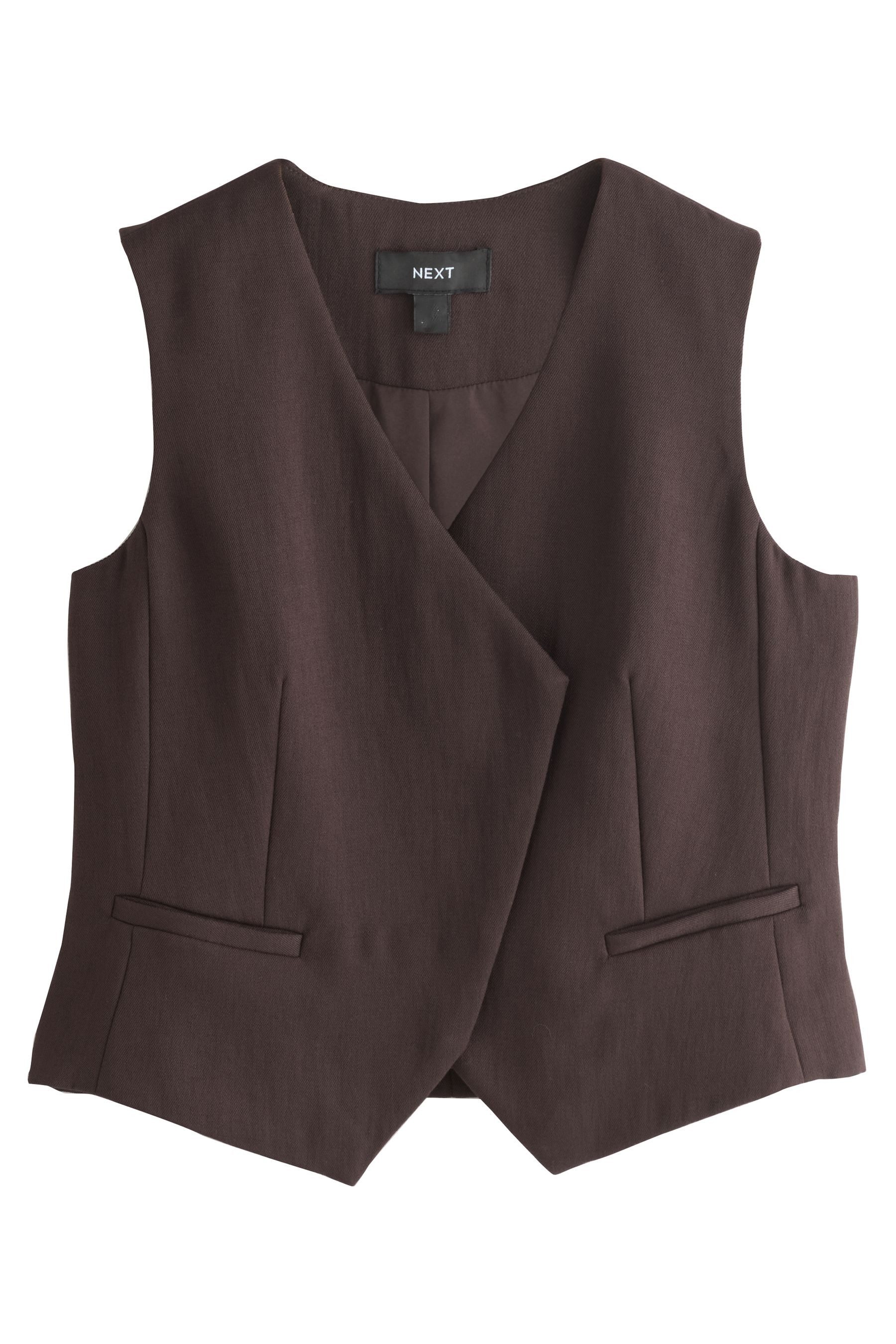 Next Anzugweste Asymmetrische Weste in Knitteroptik (1-tlg)