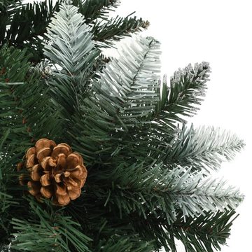 vidaXL Künstlicher Weihnachtsbaum Künstlicher Weihnachtsbaum Kiefernzapfen Weißem Glitzer 150 cm