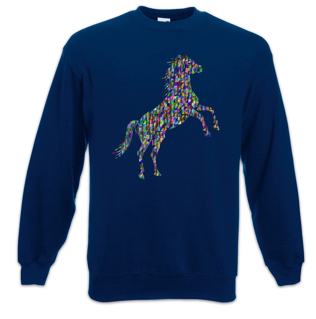 Urban Backwoods Sweatshirt Colored Horse II Sweatshirt Pferd Pferde Reiter Reitsport Turnier (1-tlg) Sport Reiten Riding Rider