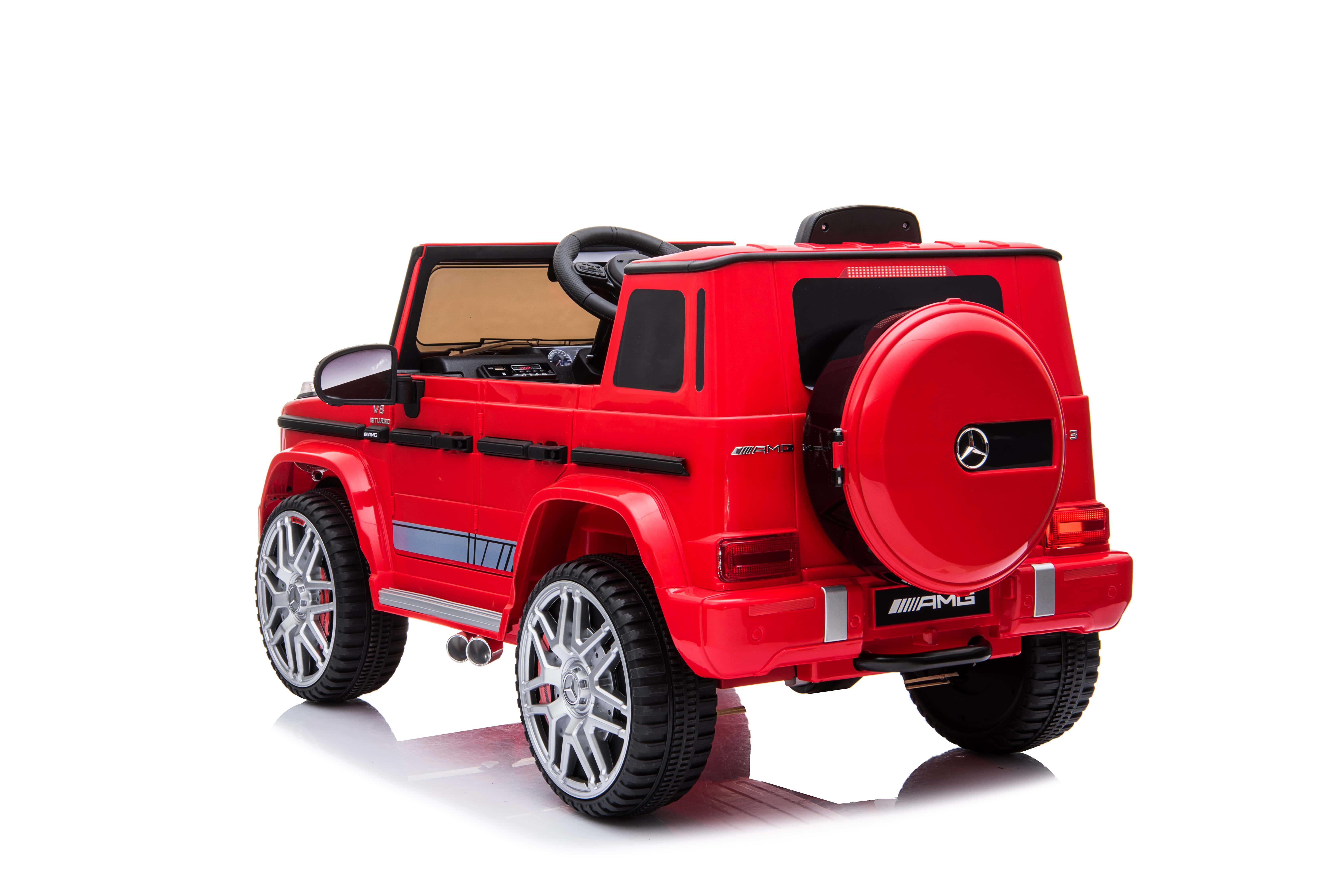 BoGi Elektro-Kinderauto Mercedes G 63 AMG 12V – 2x25W, RC, mit Musik & LED, Fahrspaß für Kinder mit Stil – Mercedes G 63 AMG 12V Elektroauto