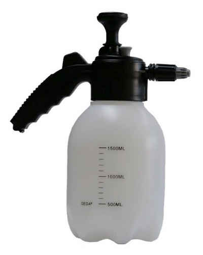 Floralo e. K. Sprühflasche Druckpumpsprayer aus Kunststoff mit Überdruckventil, 1,50 Liter, Pumpsprüher ohne Akku und Ladegerät
