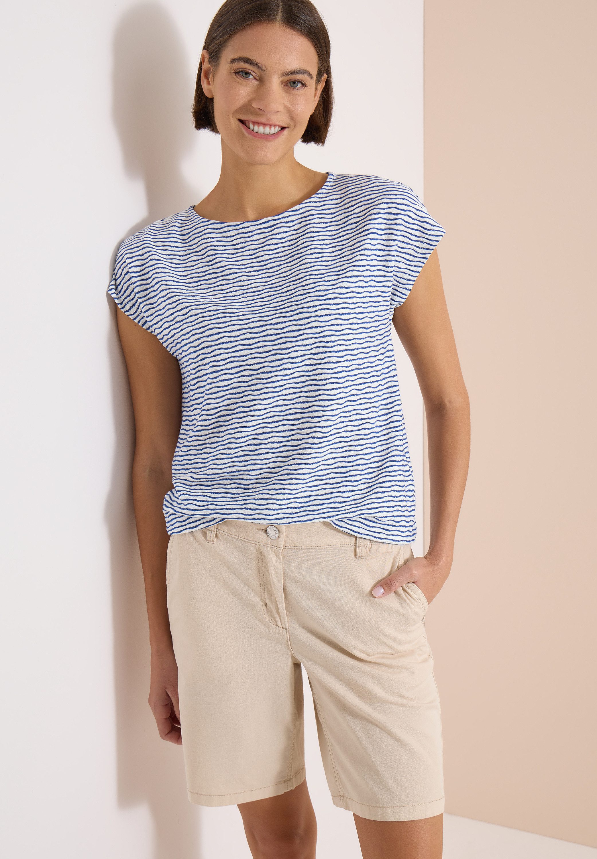 CECIL T-Shirt mit feinen Streifen